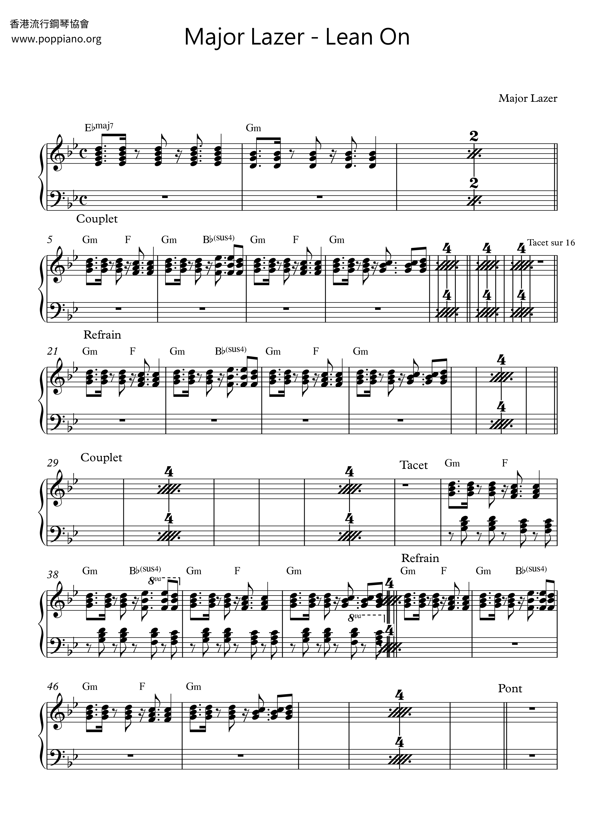 Lean On Score