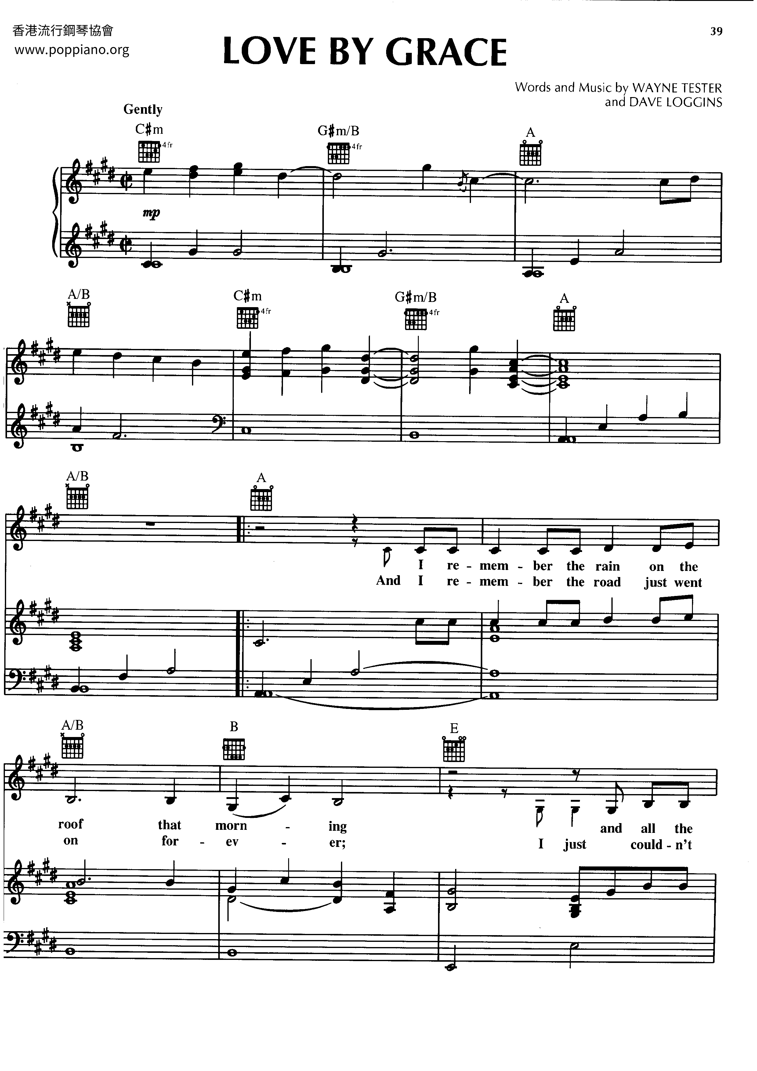 Love By Grace Score
