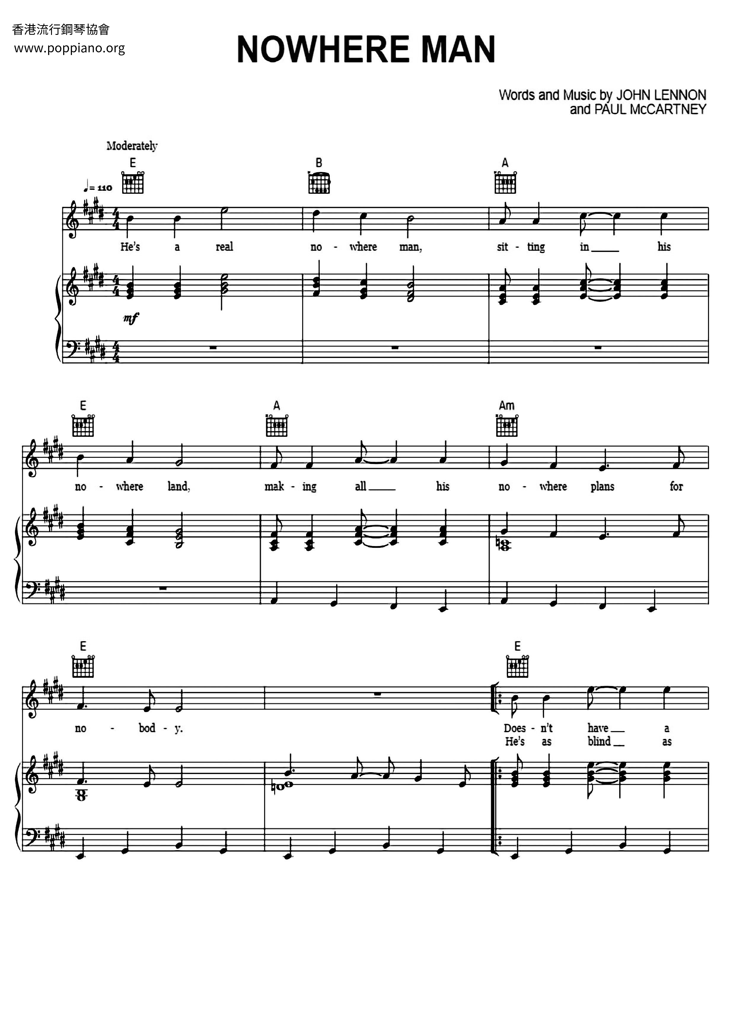 Nowhere Man Score