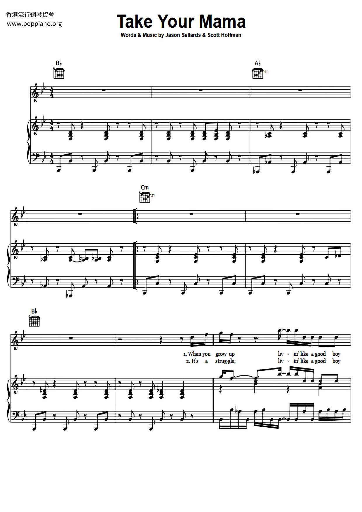 Take Your Mama Score