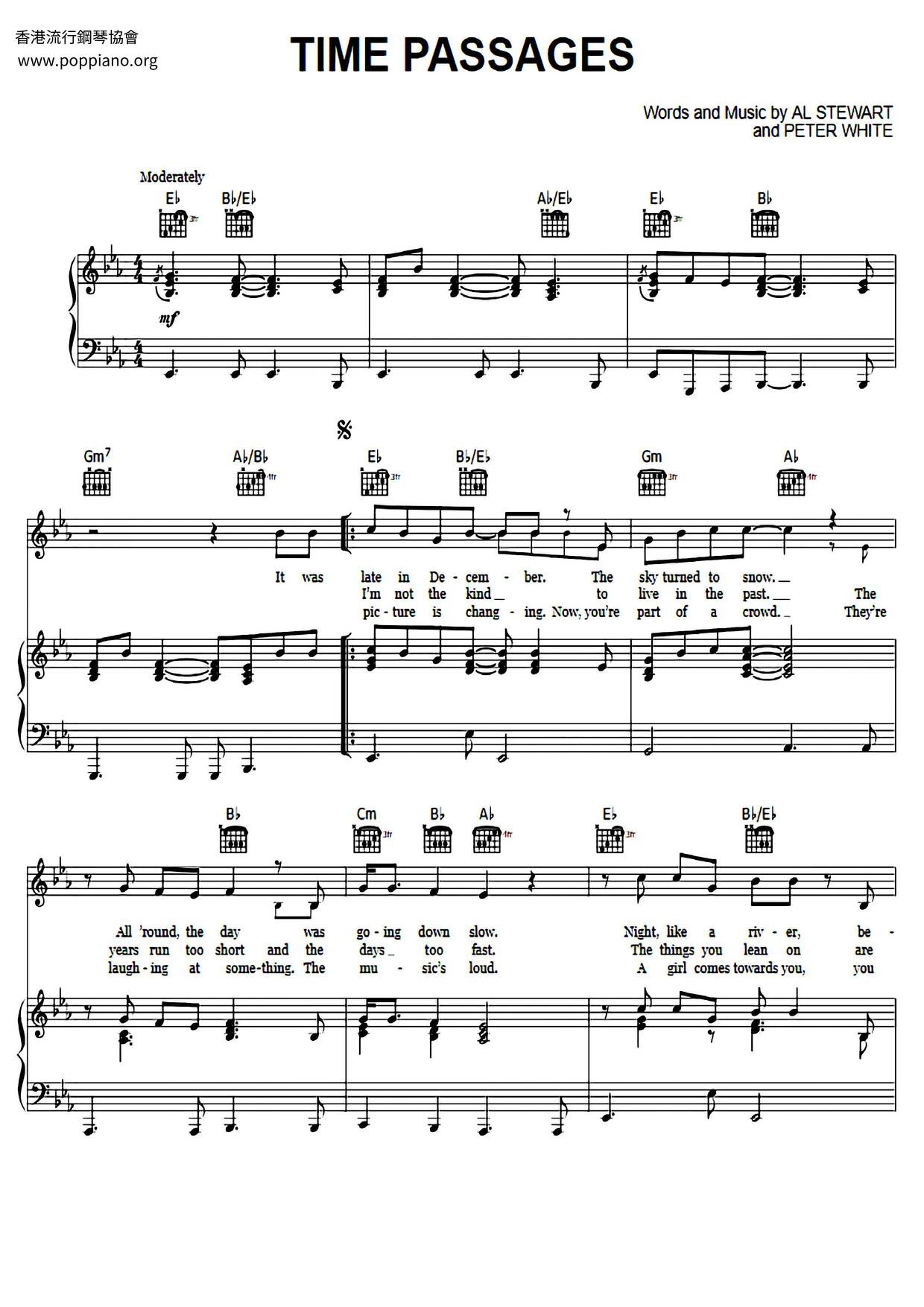 Time Passages Score