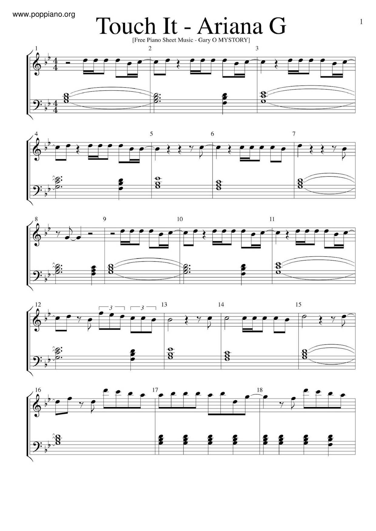 Touch It Score