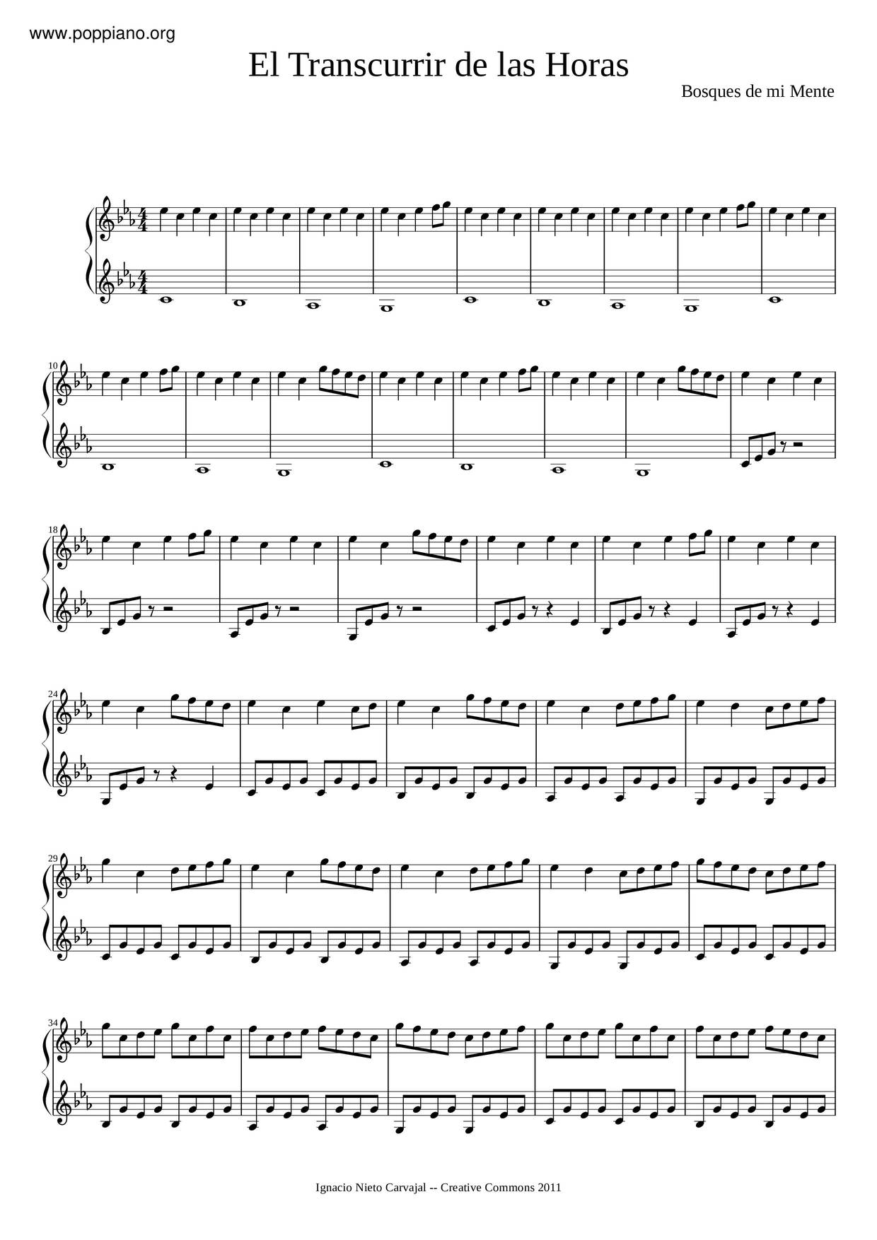 El Transcurrir De Las Horas Score
