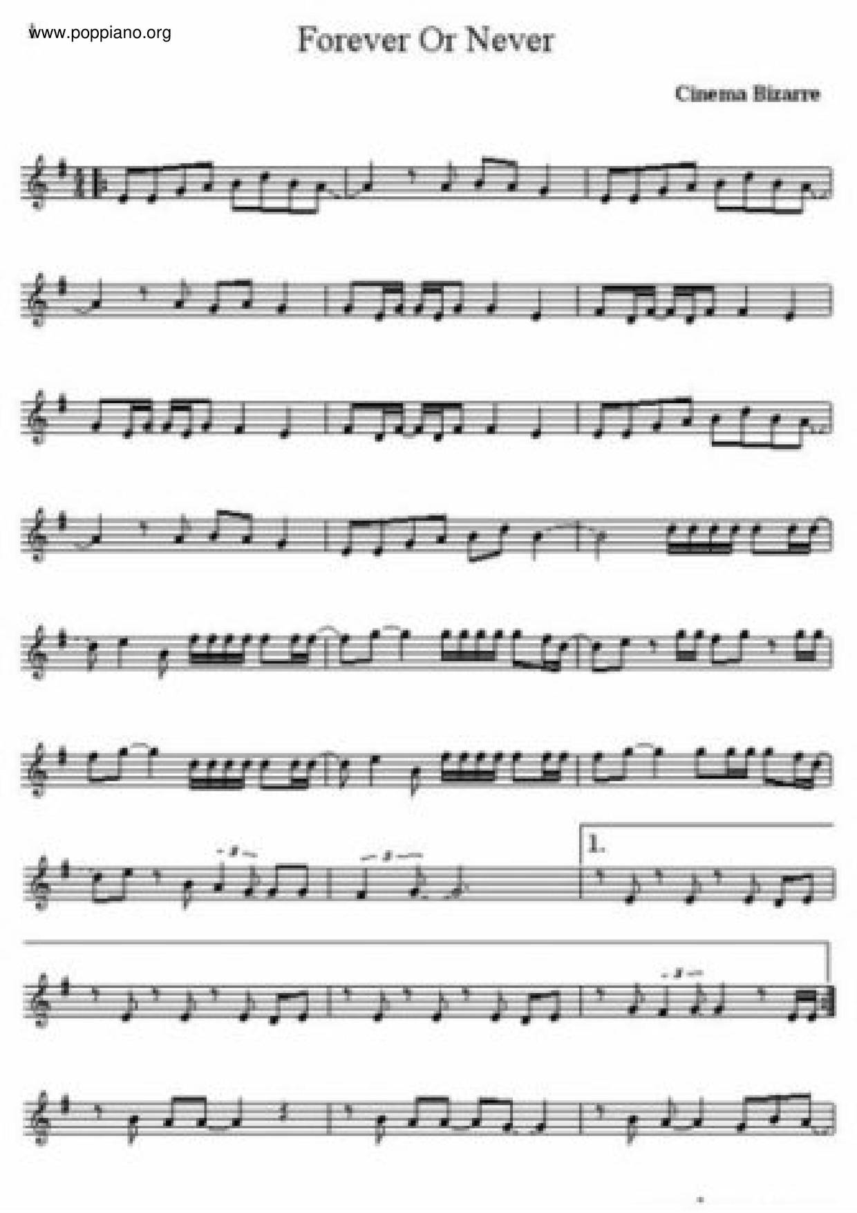 Forever Or Never Score