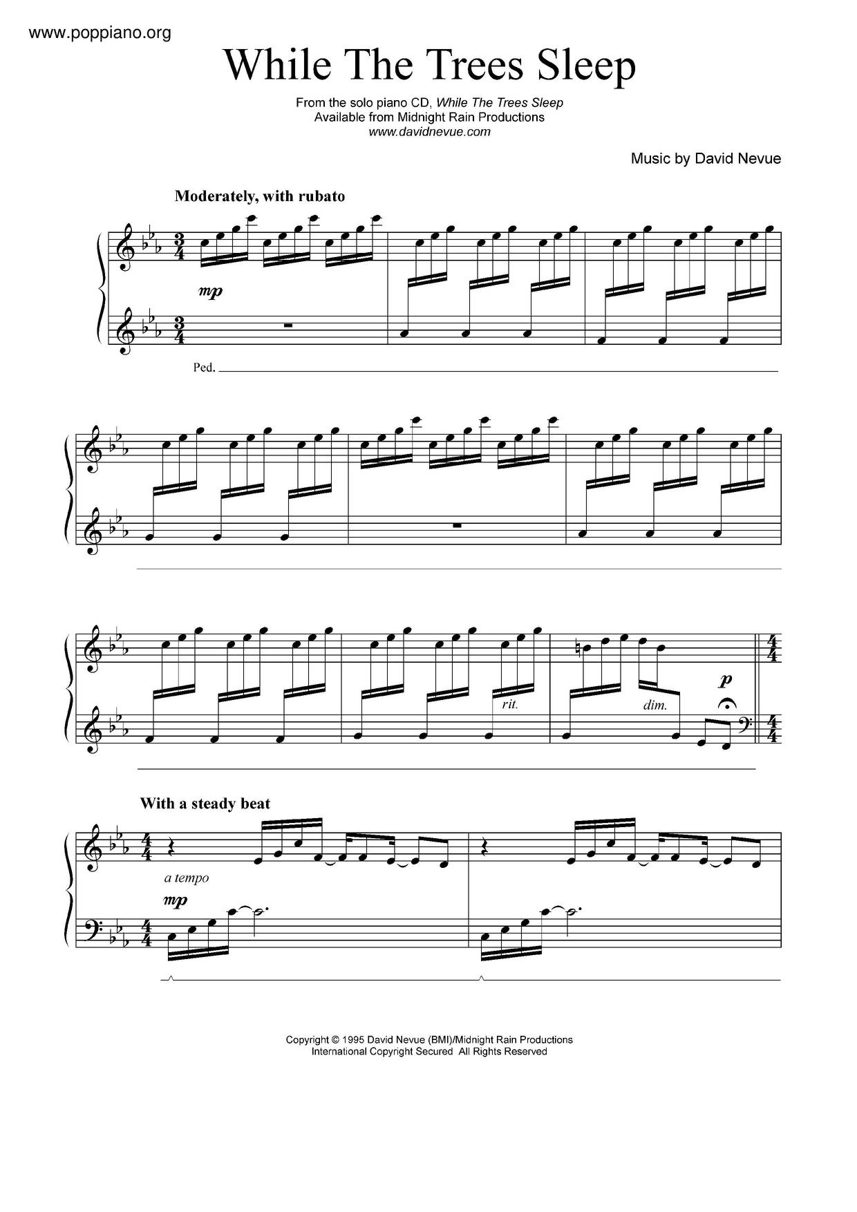 While The Trees Sleep Score