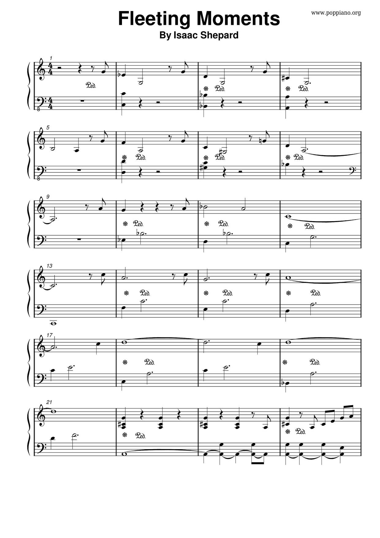 Fleeting Moments Score
