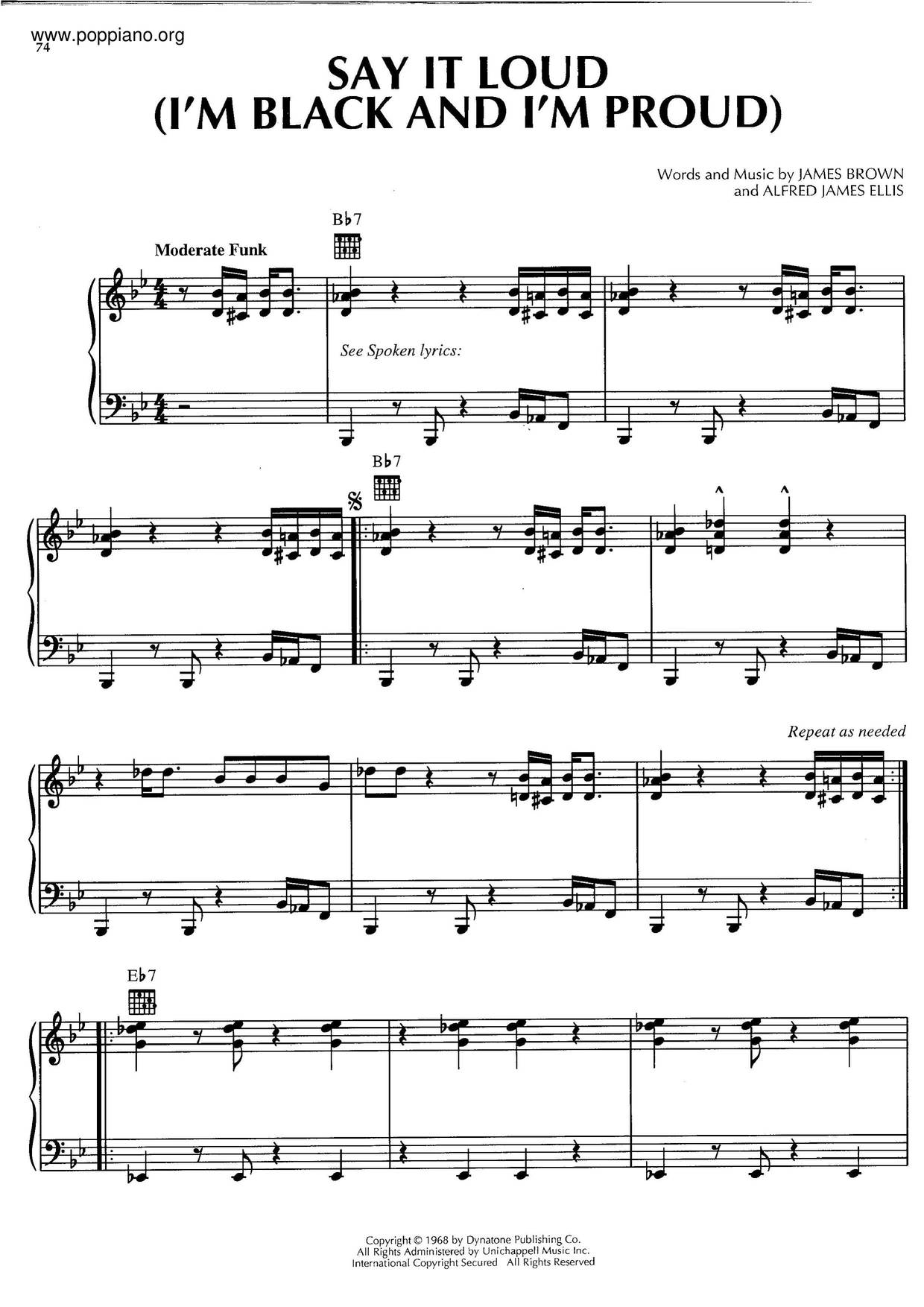 Say It Loud Score