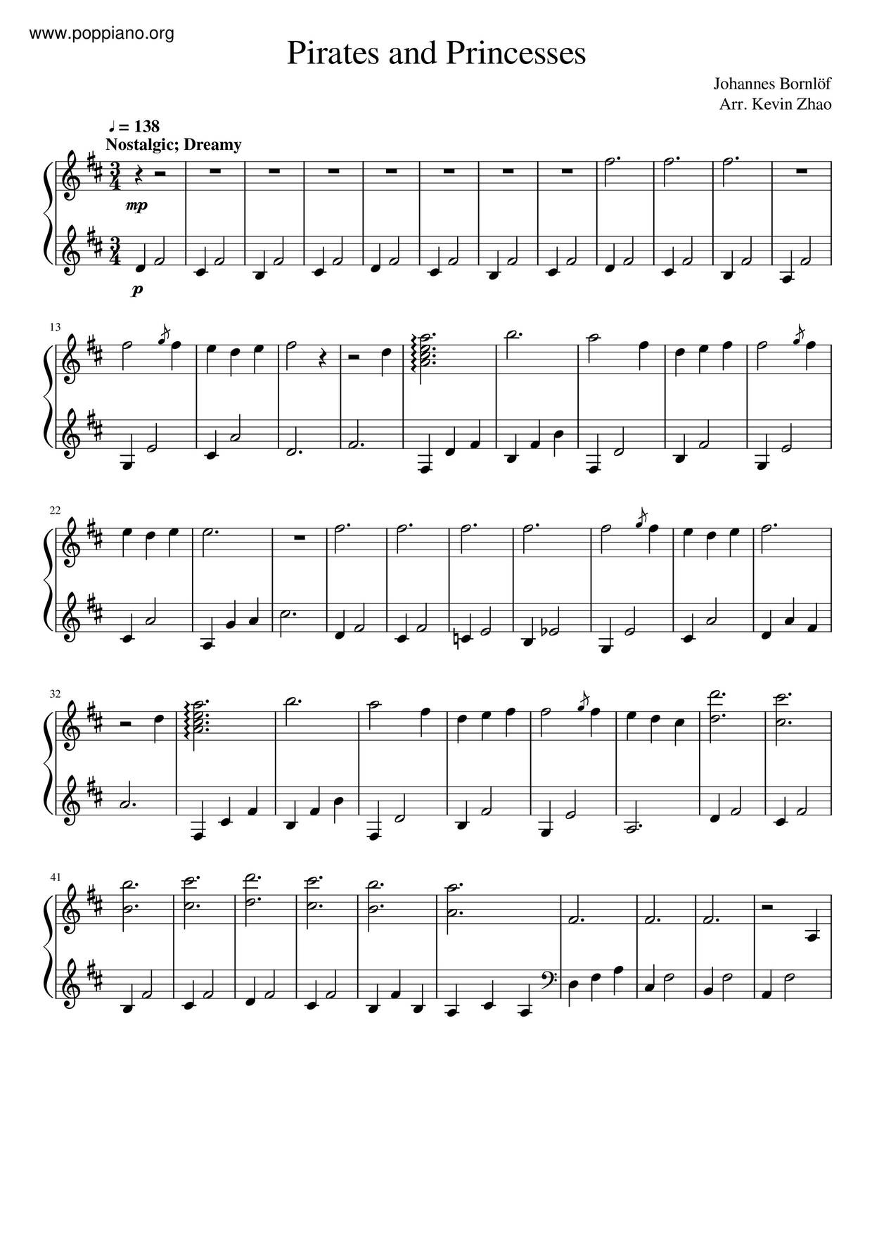 Pirates And Princesses Score