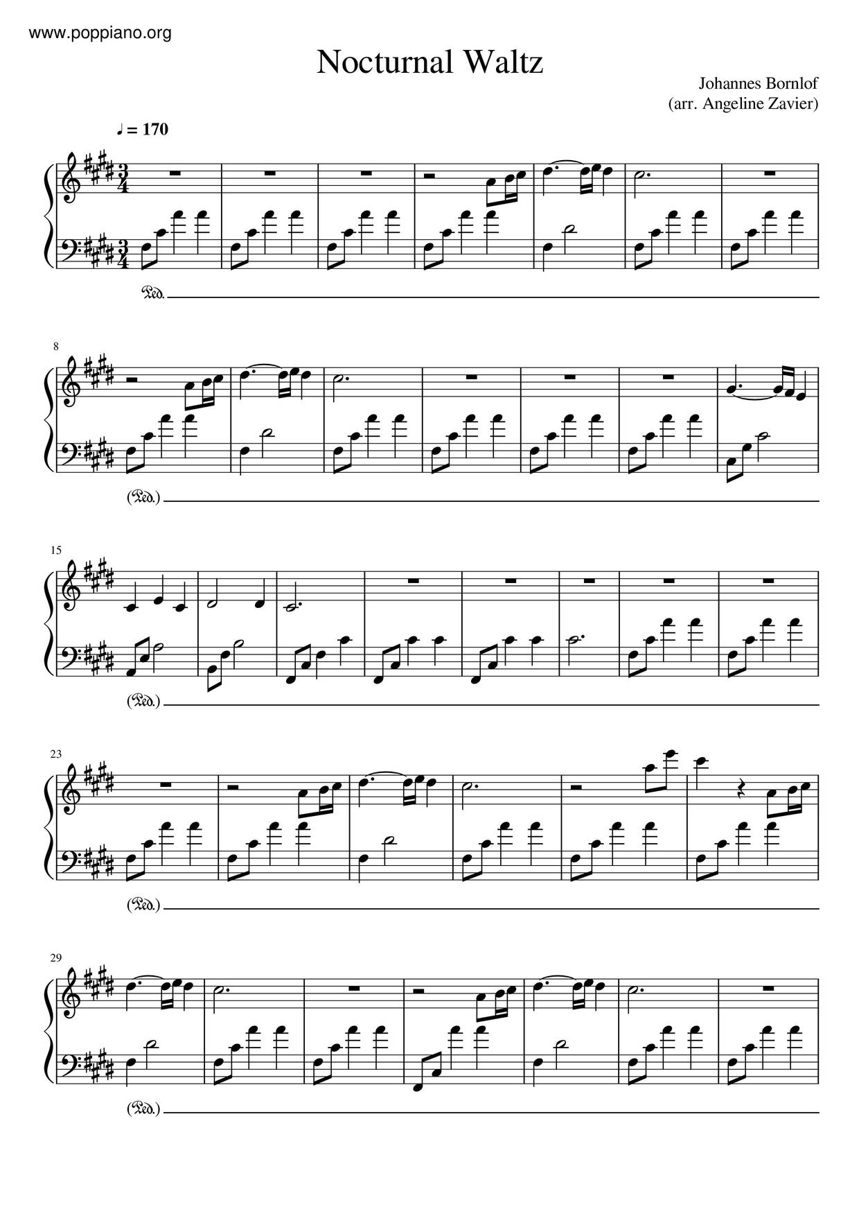 Nocturnal Waltz Score