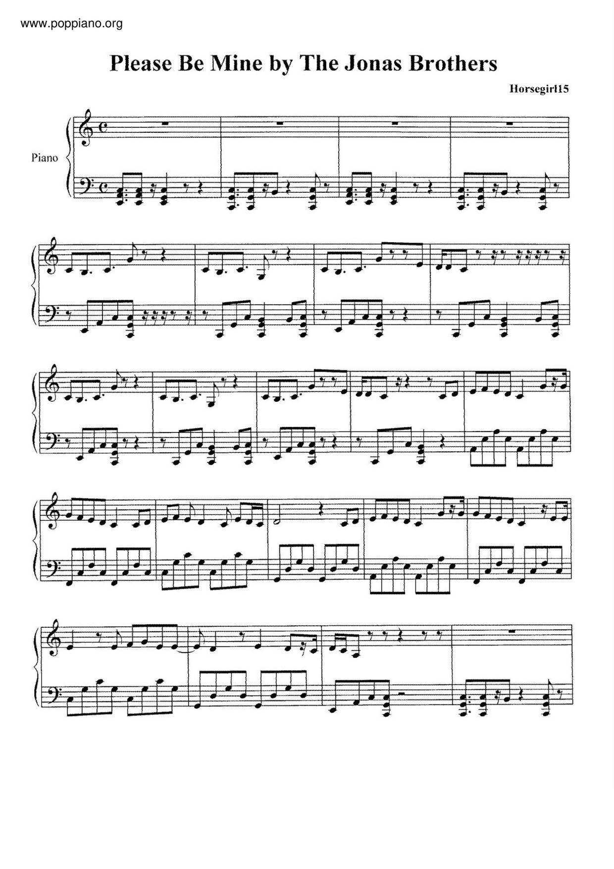 Please Be Mine Score