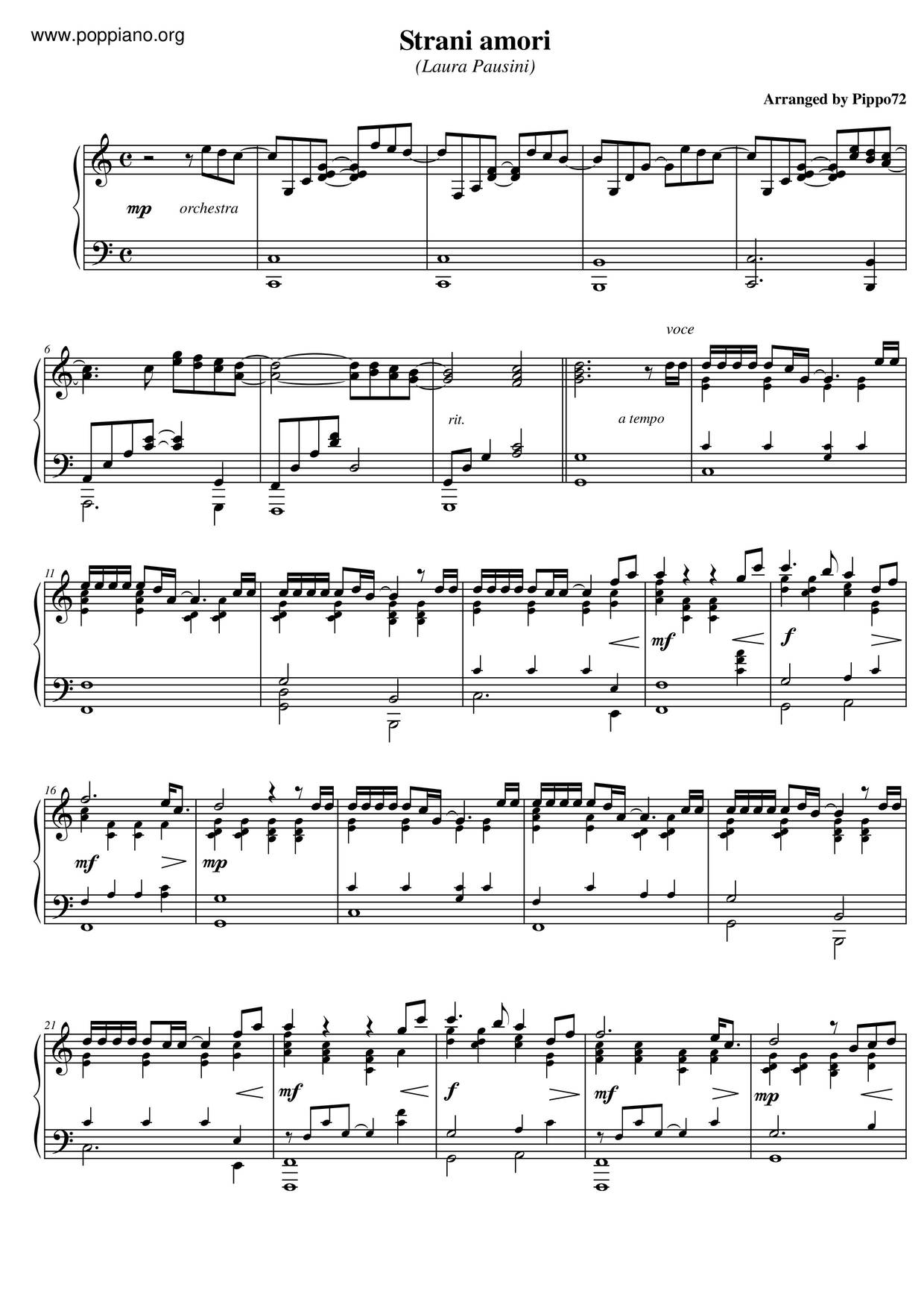 Strani Amori Score