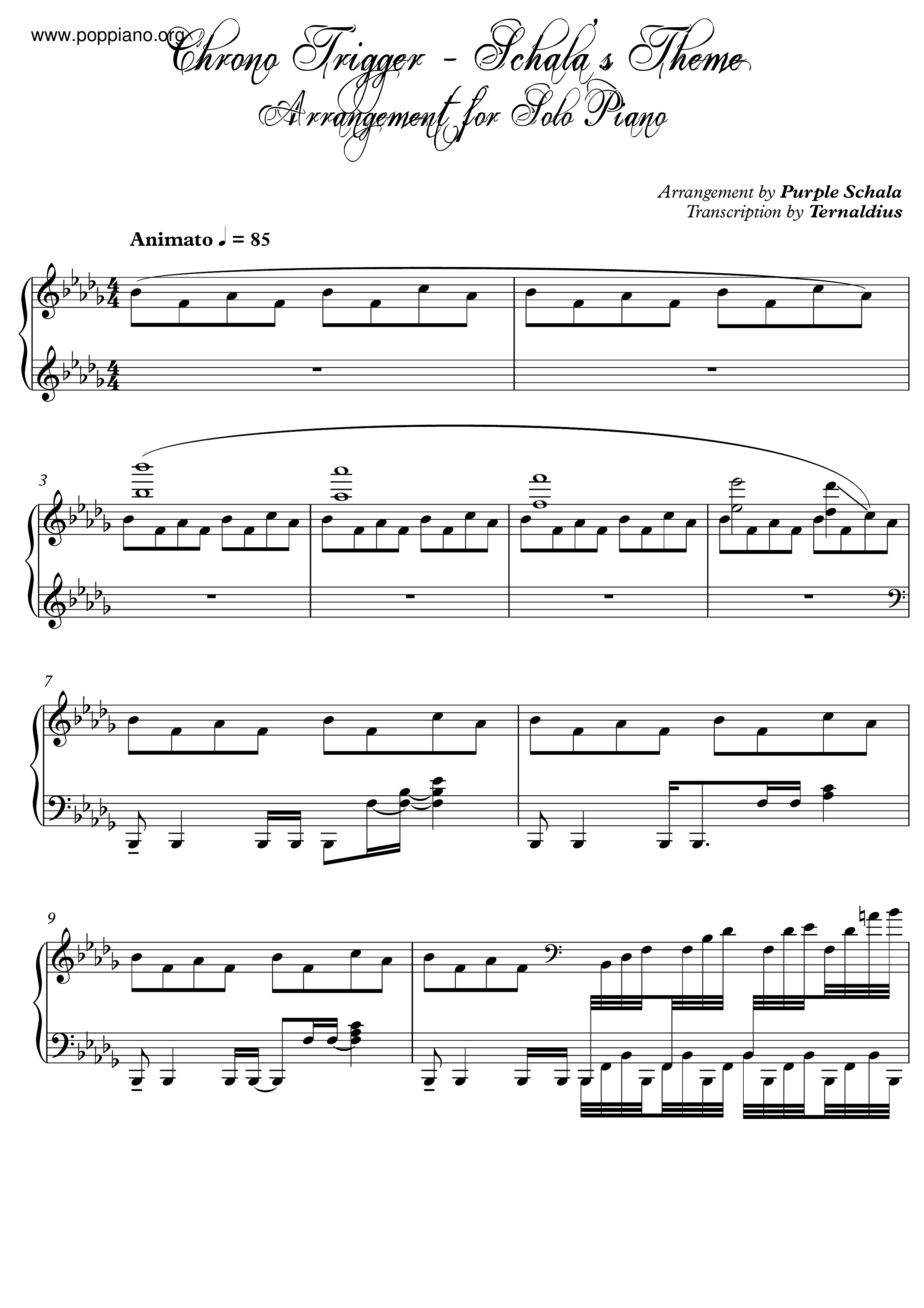 Chrono Trigger - Schala's Theme Score