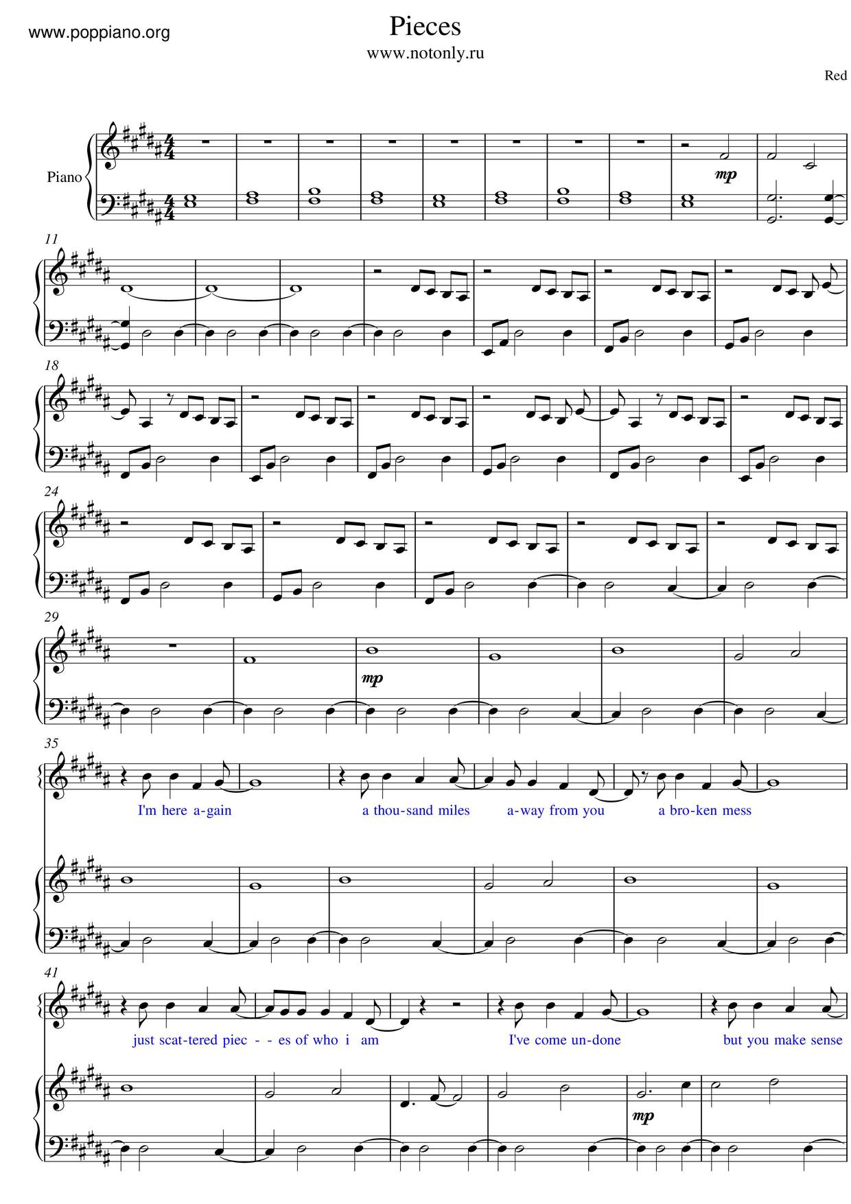 Pieces Score