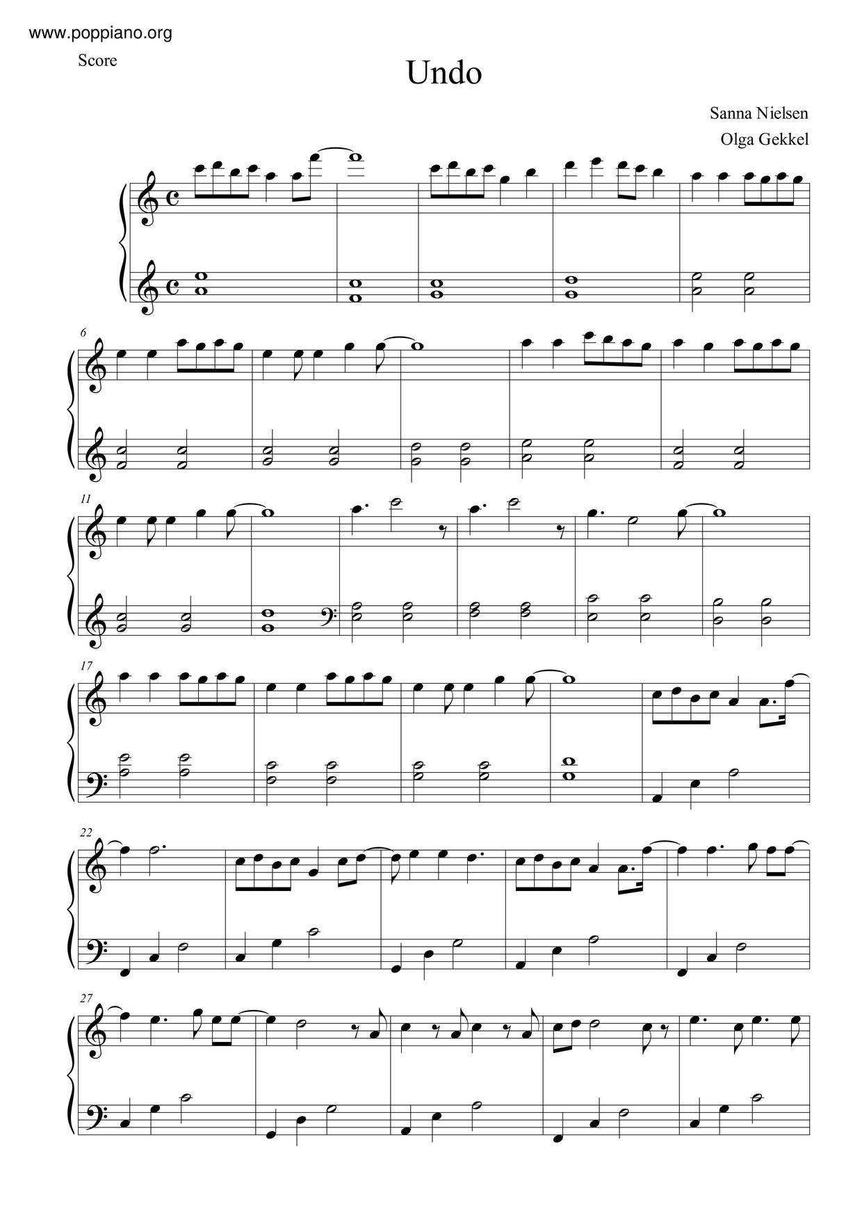 Undo Score