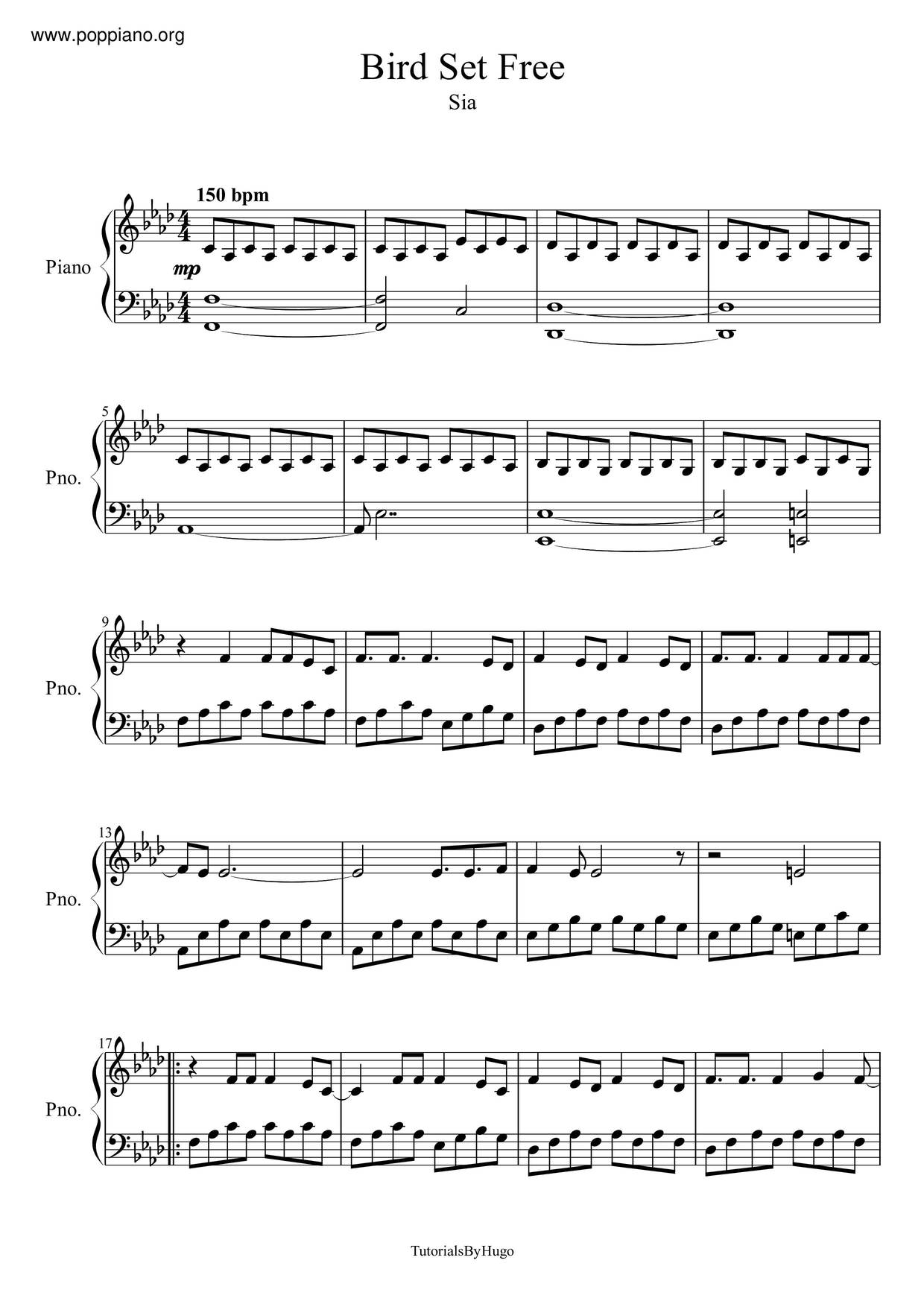 Bird Set Free Score
