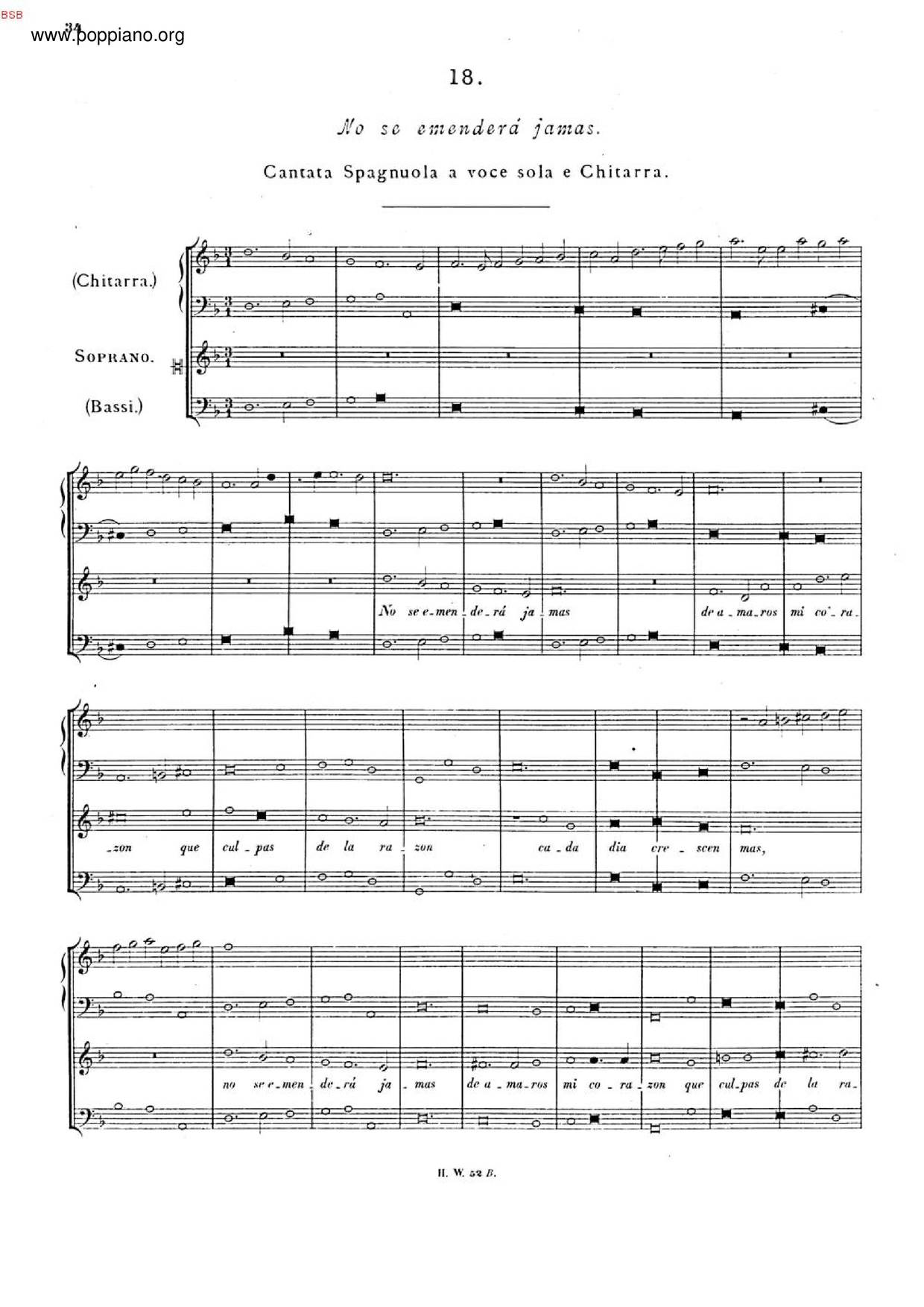 No Se Emenderá Jamás, HWV 140 Score
