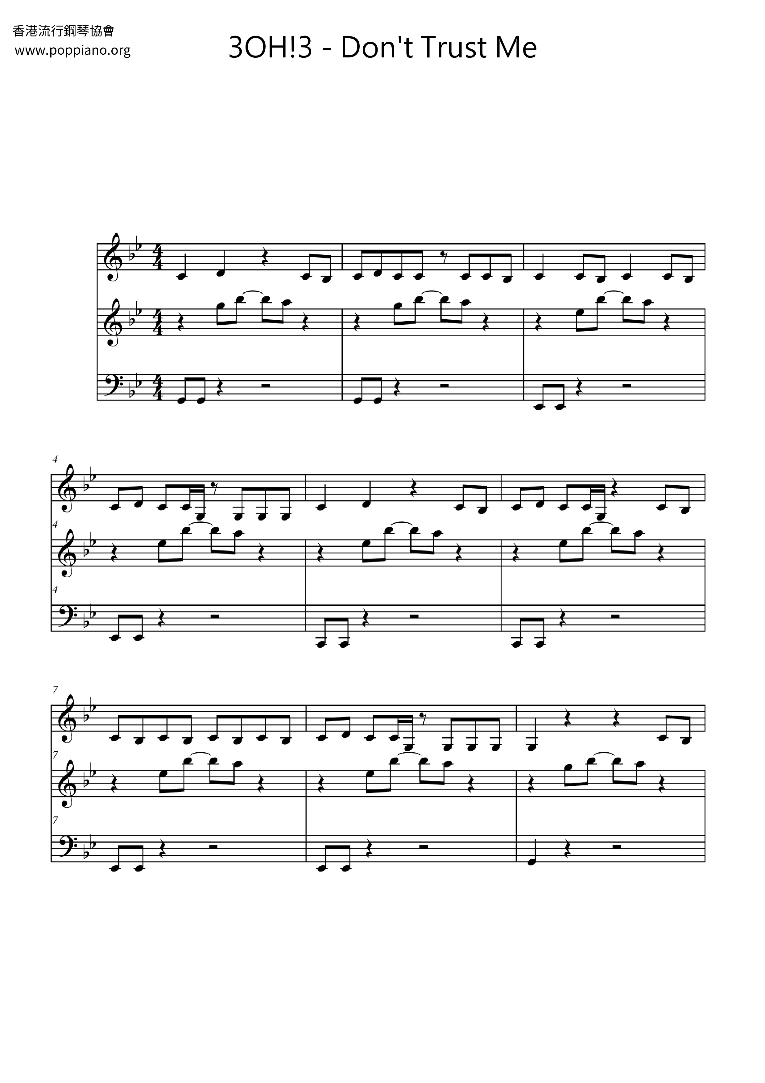 Don't Trust Me Score