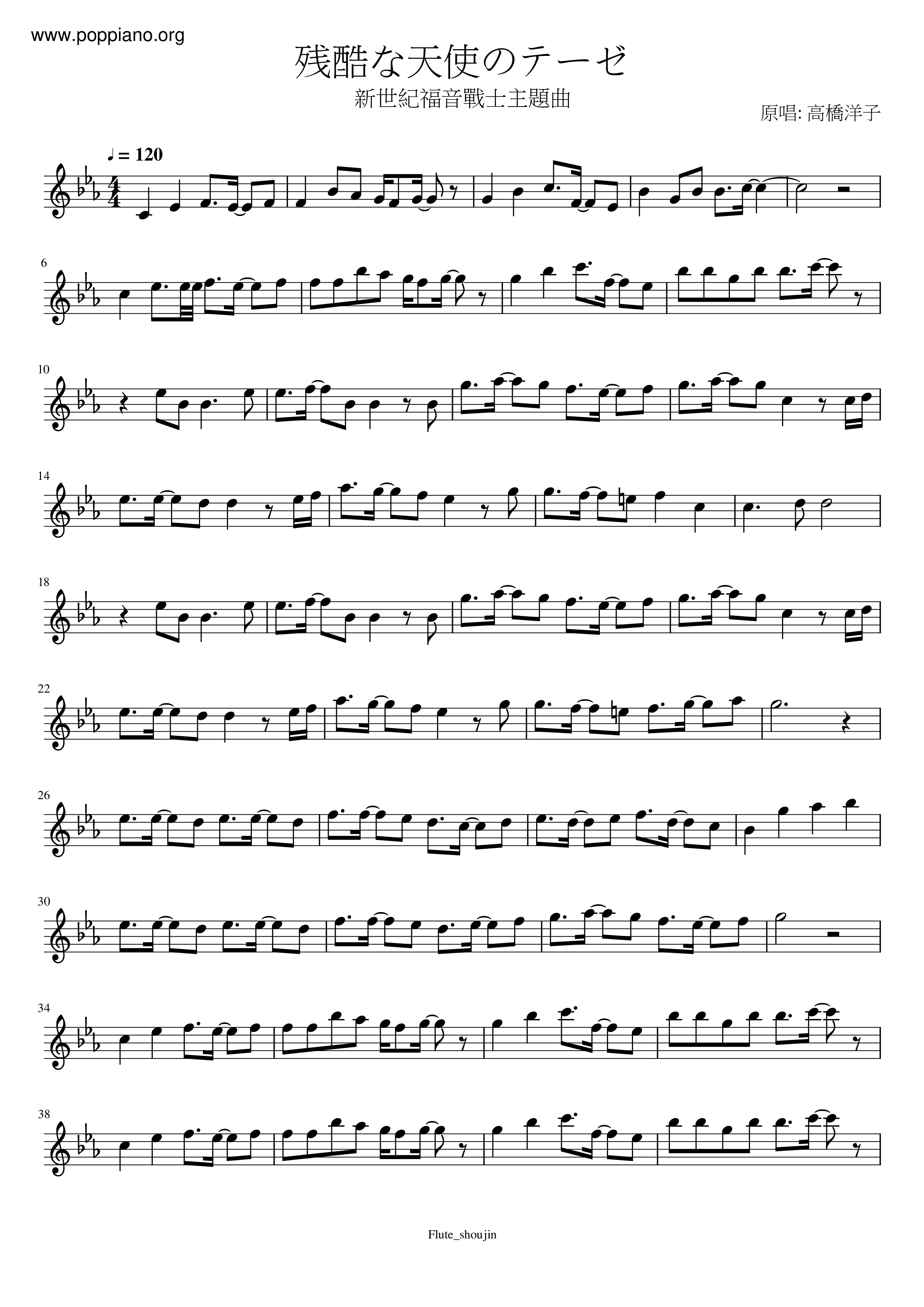 A Cruel Angel's Thesis Score