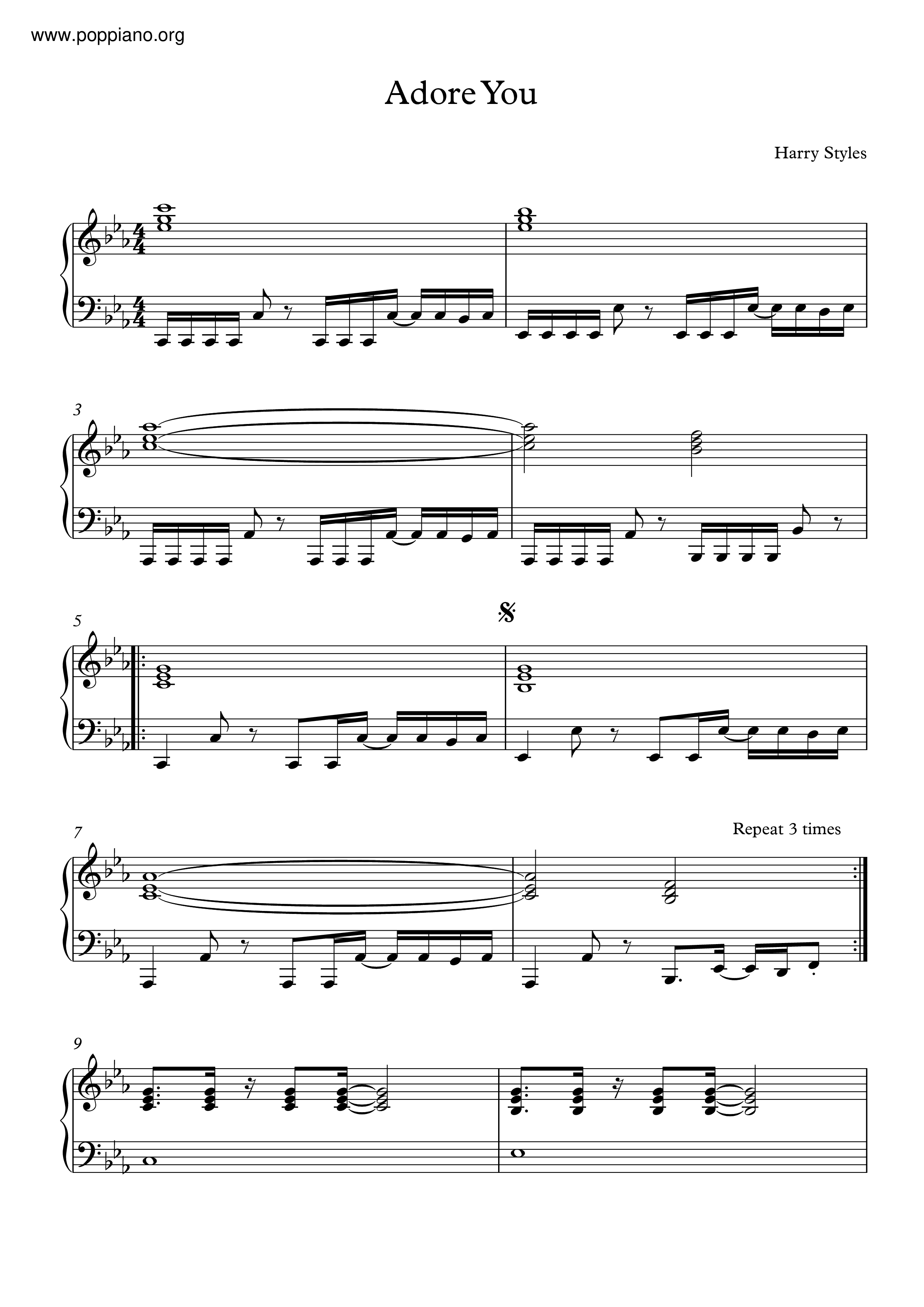 Adore You Score
