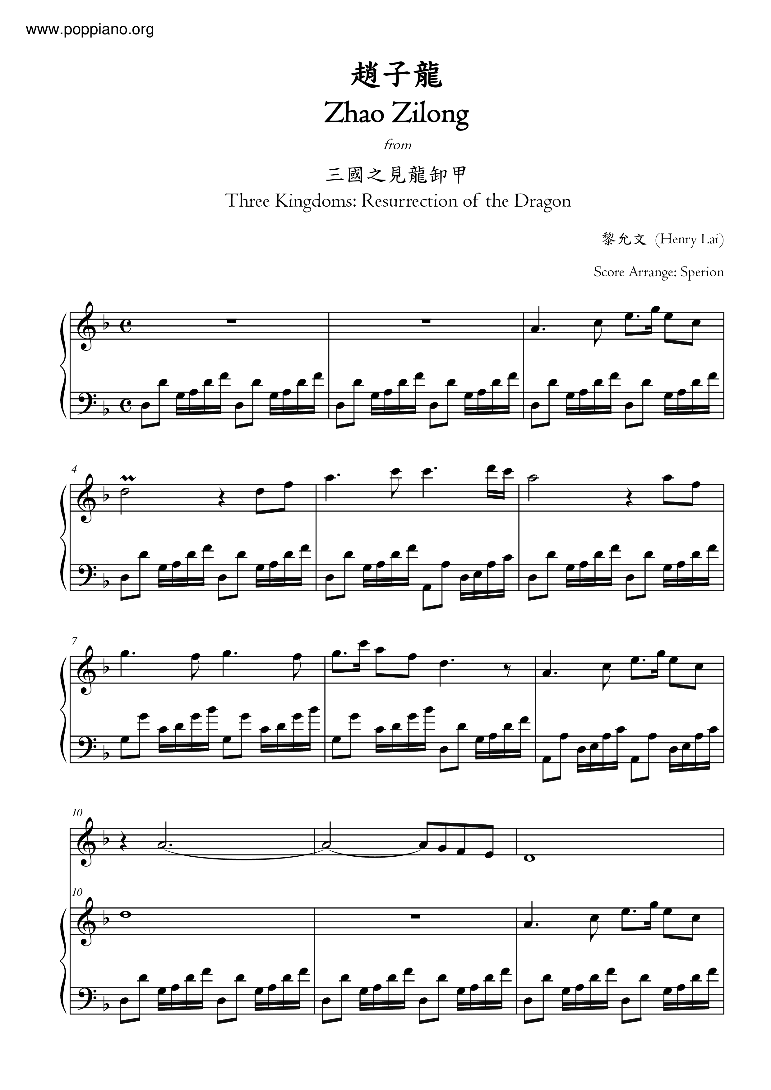 Zhao Zilong Score