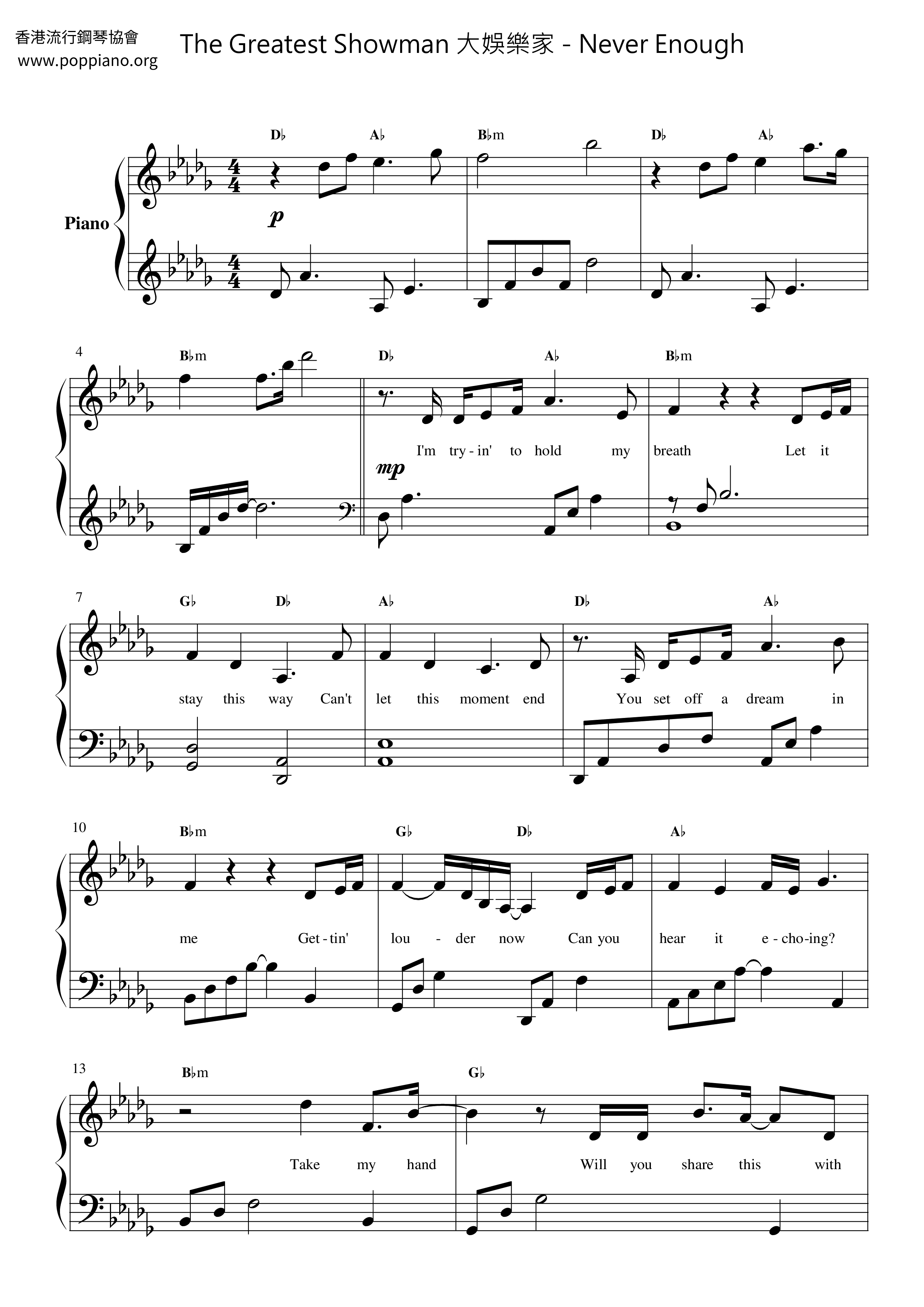Never Enough Score