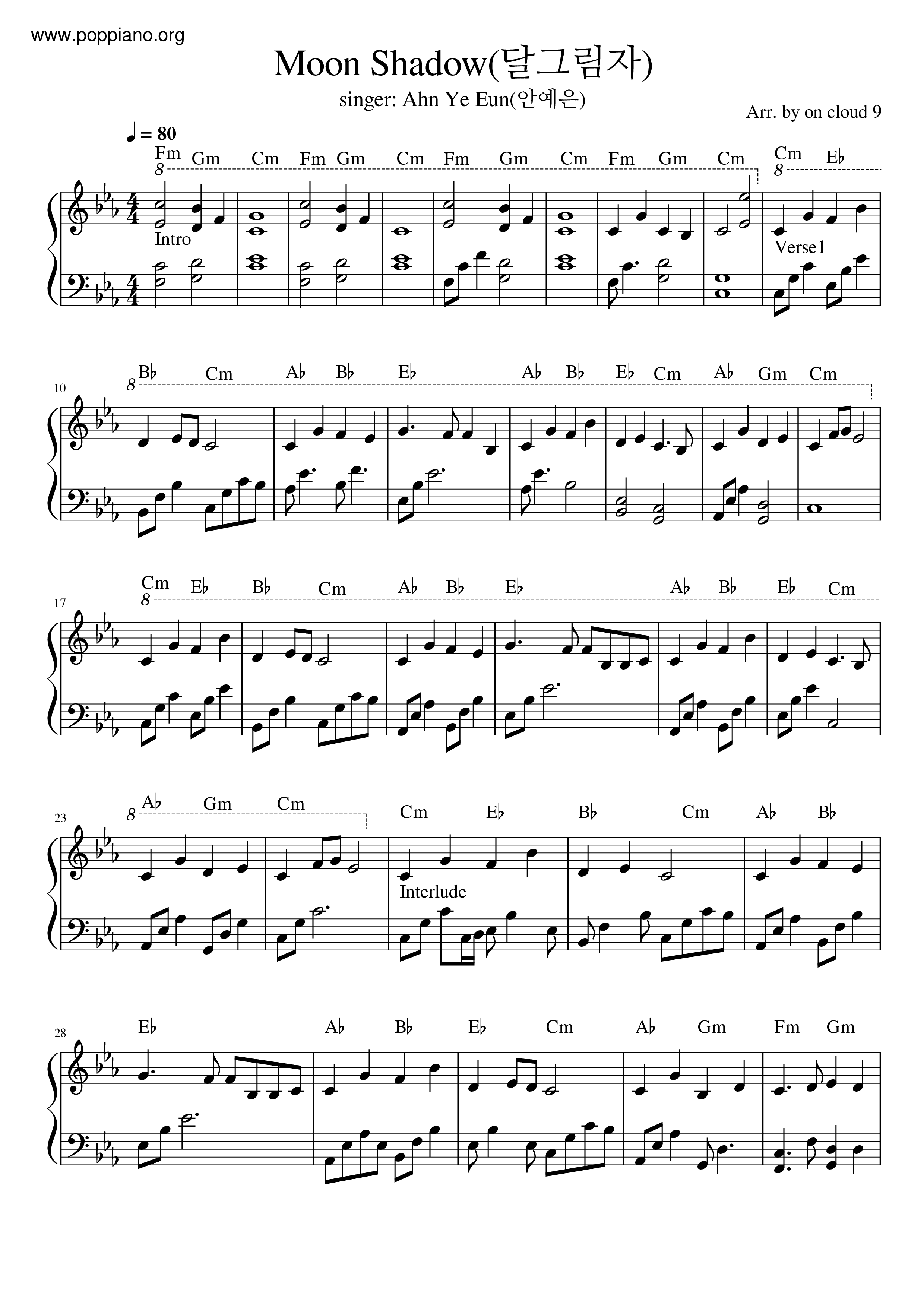 Moon Shadow Score