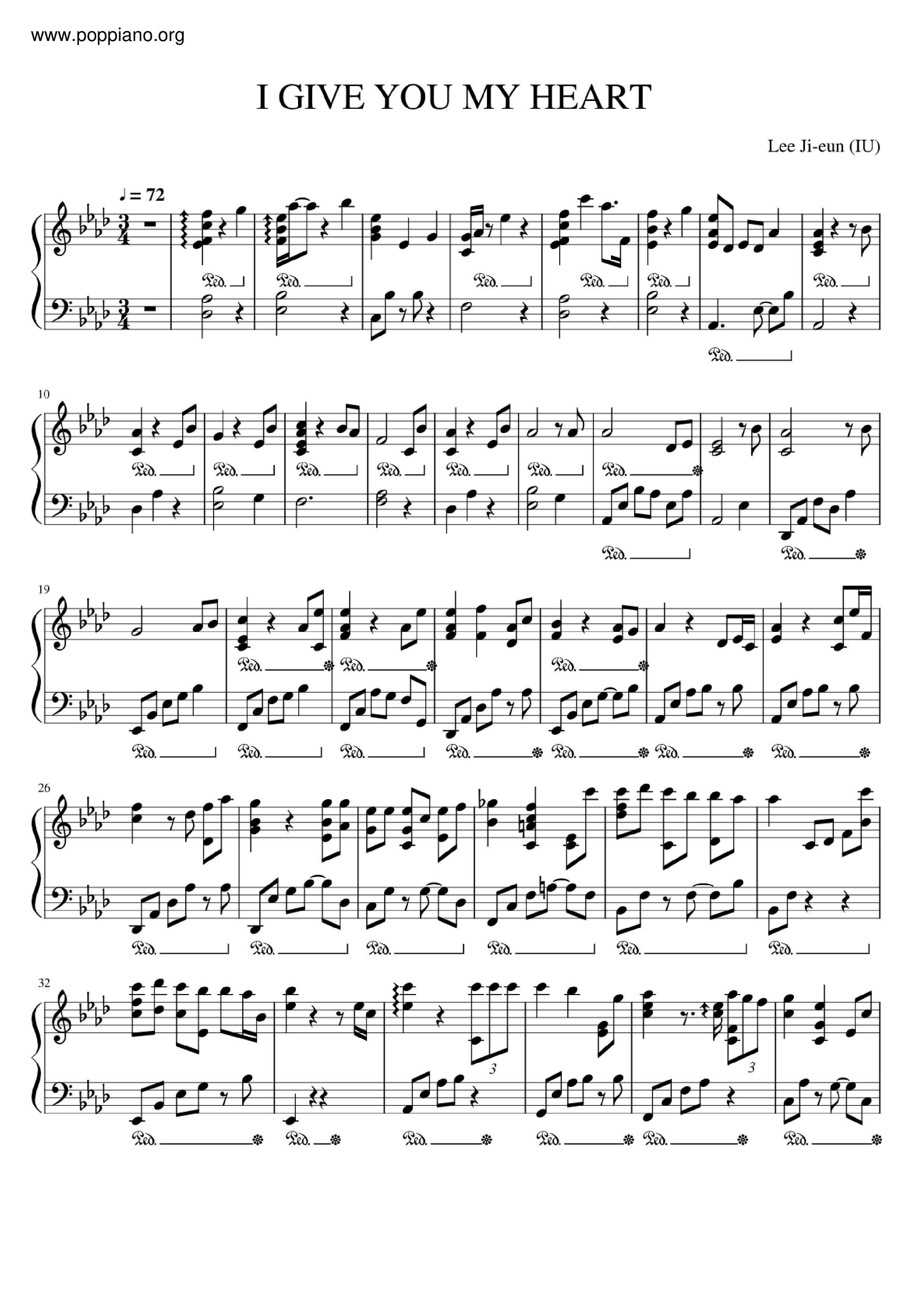 Crash Landing On You - Give You My Heart Score