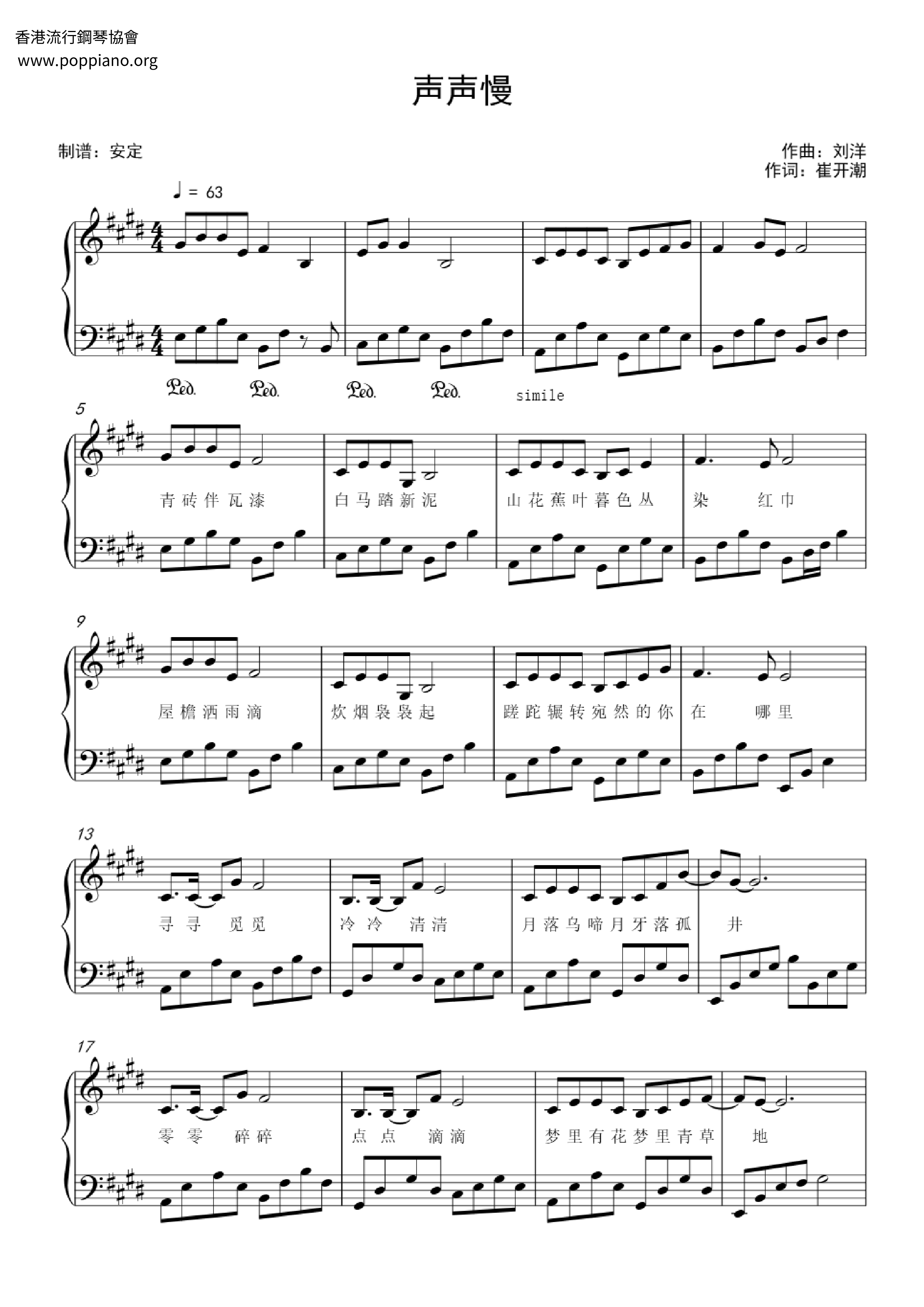 The Sound Is Slow Score