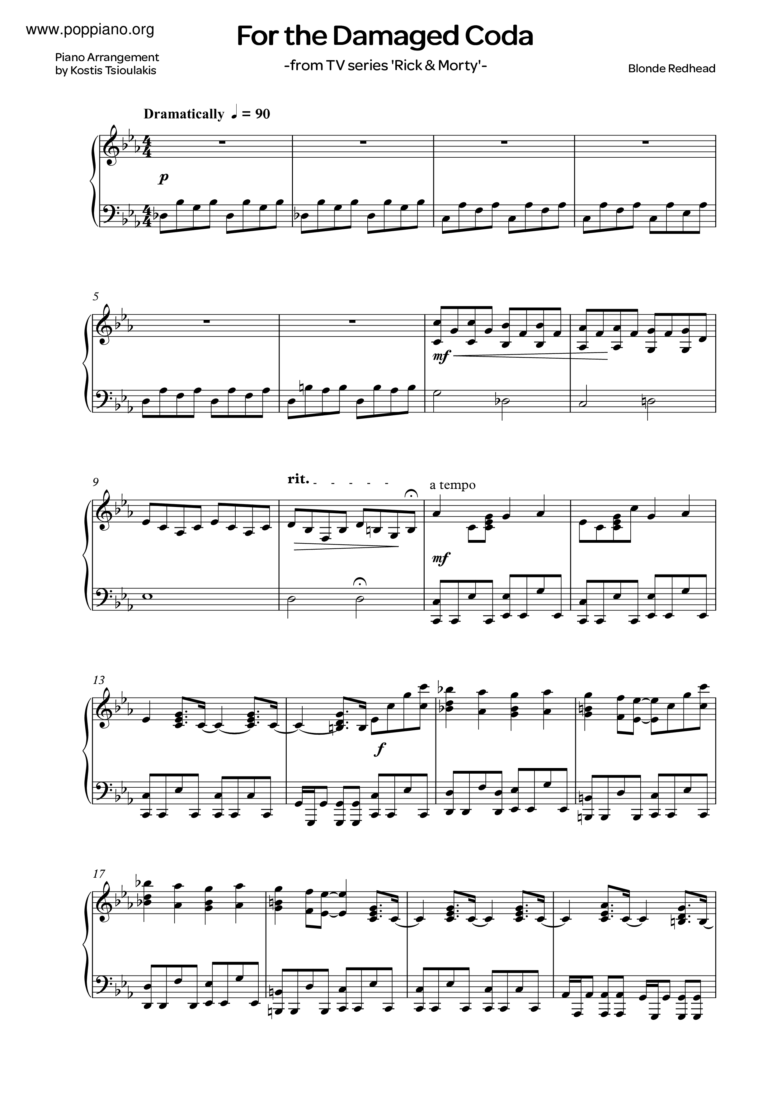 Evil Morty - For The Damaged Coda Score