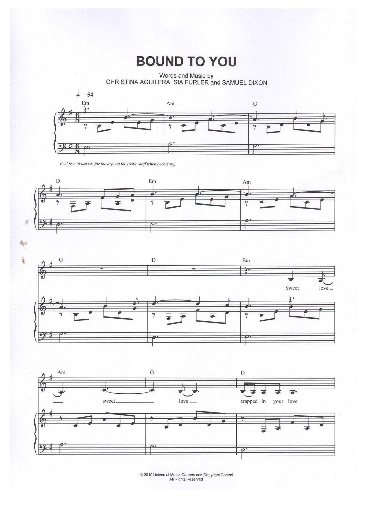 Bound To You Score