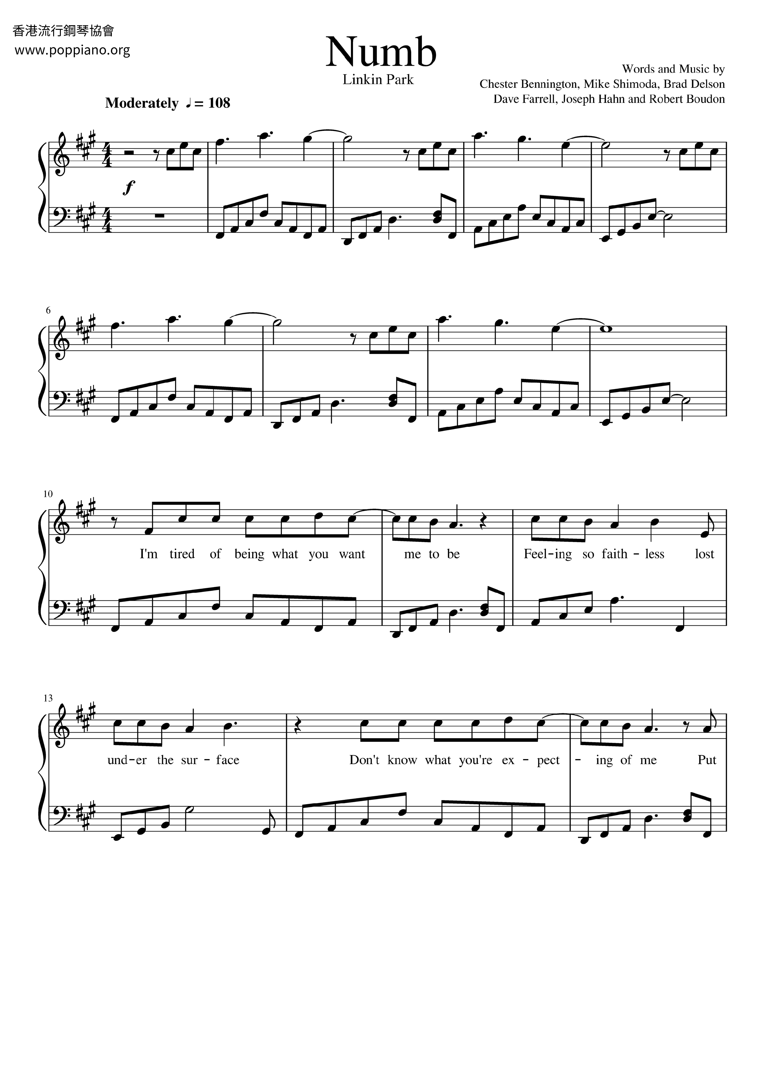 Numb Score