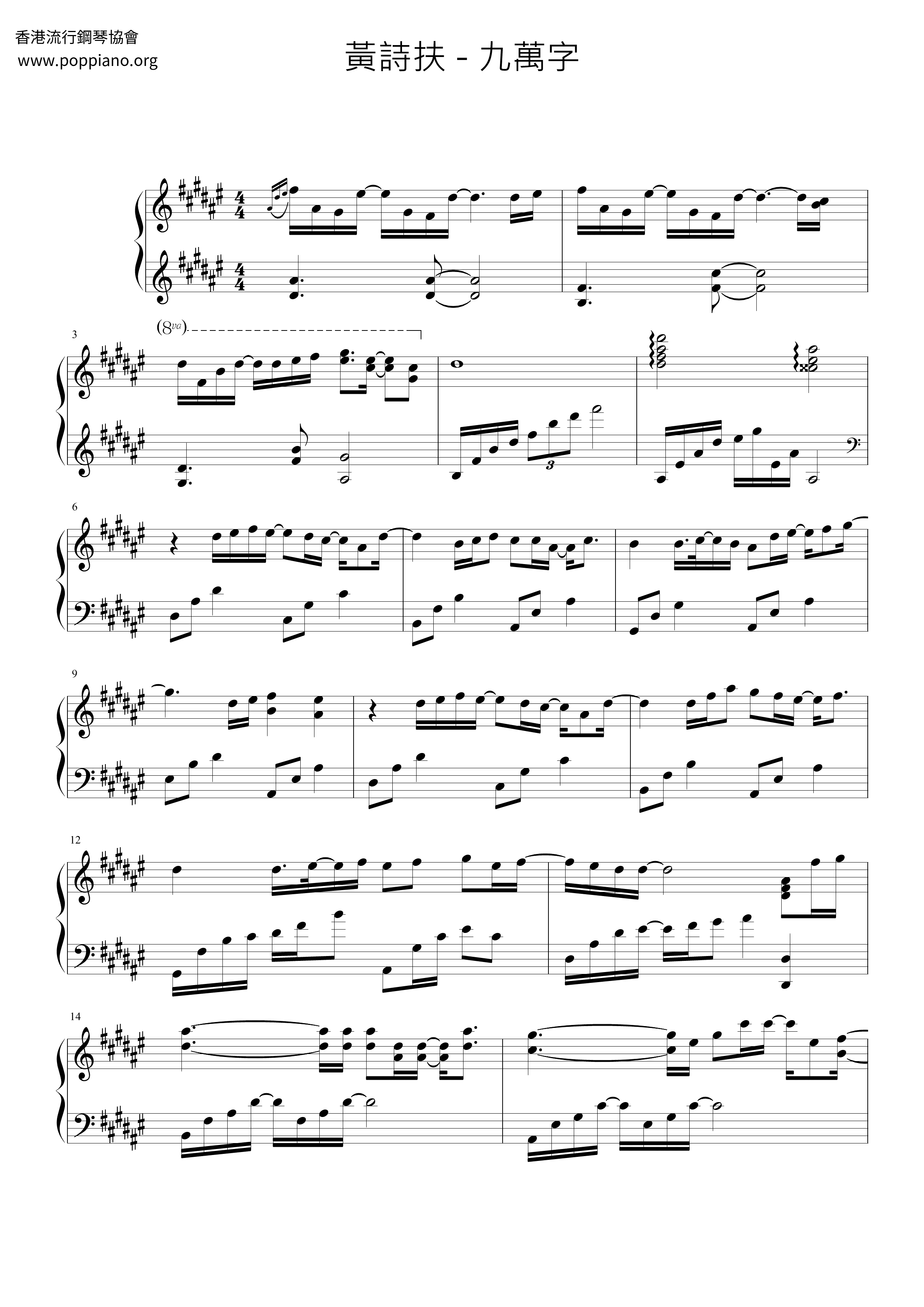 Nine Thousand Characters Score