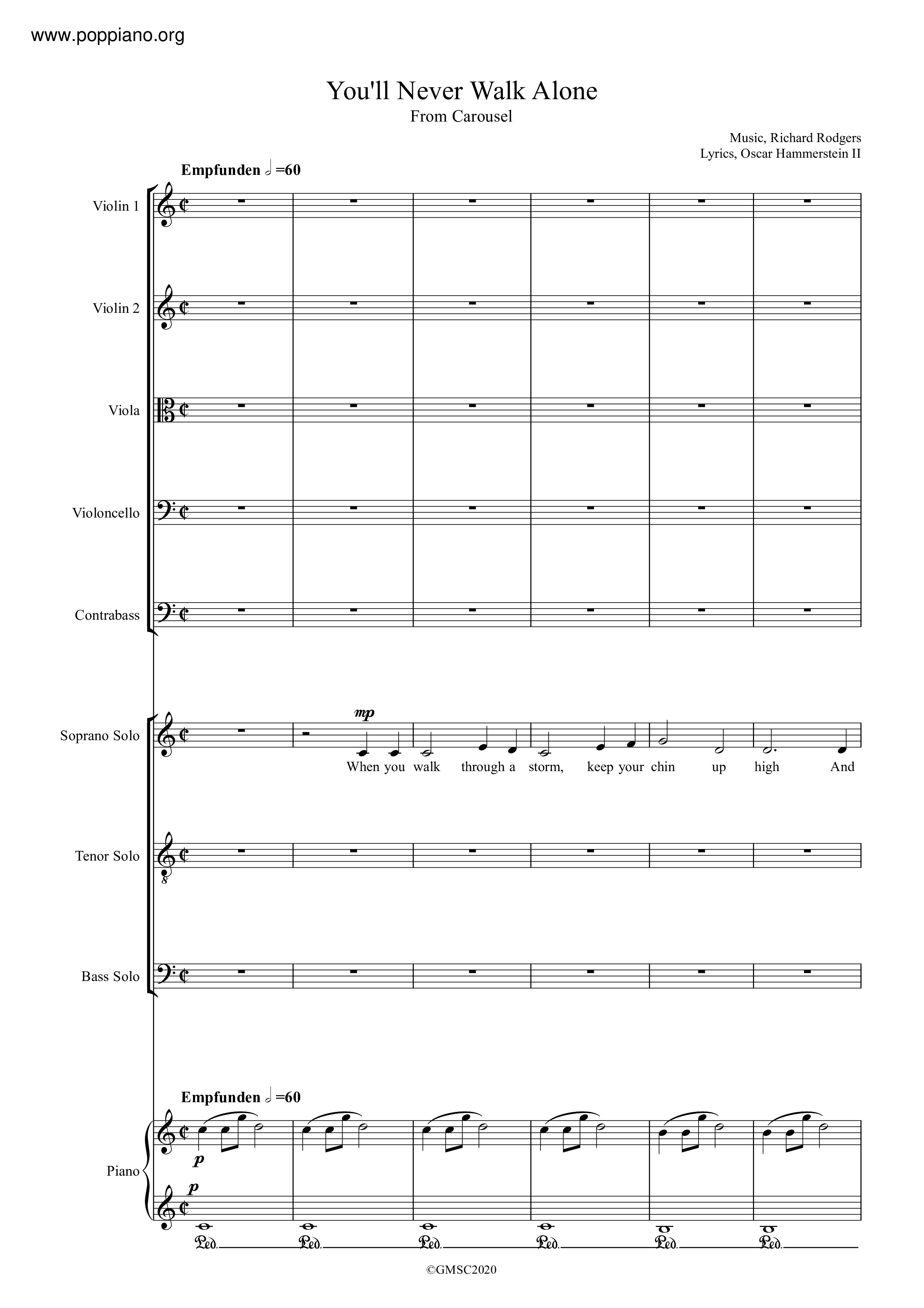 You'll Never Walk Alone Score