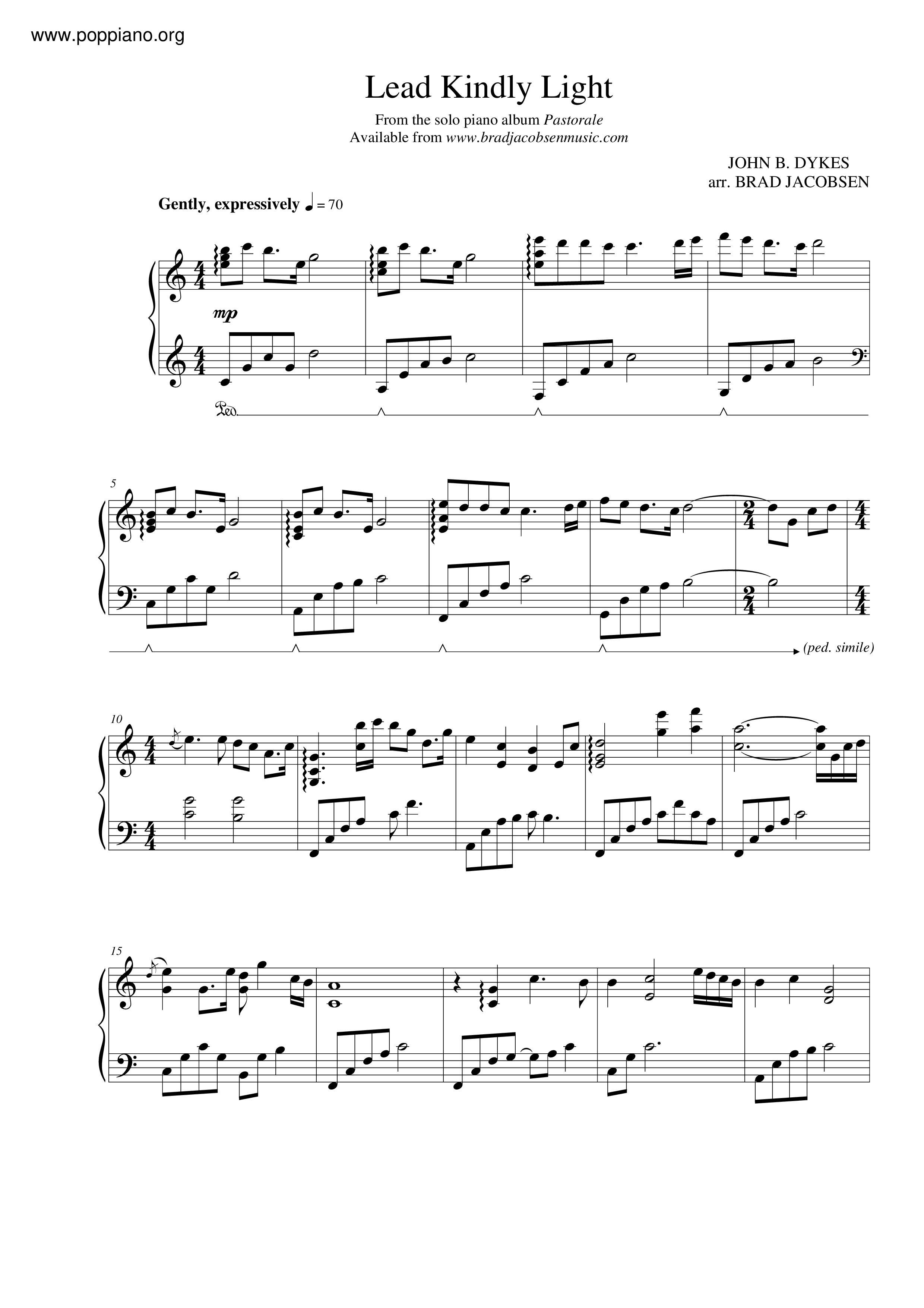 Lead, Kindly Light Score