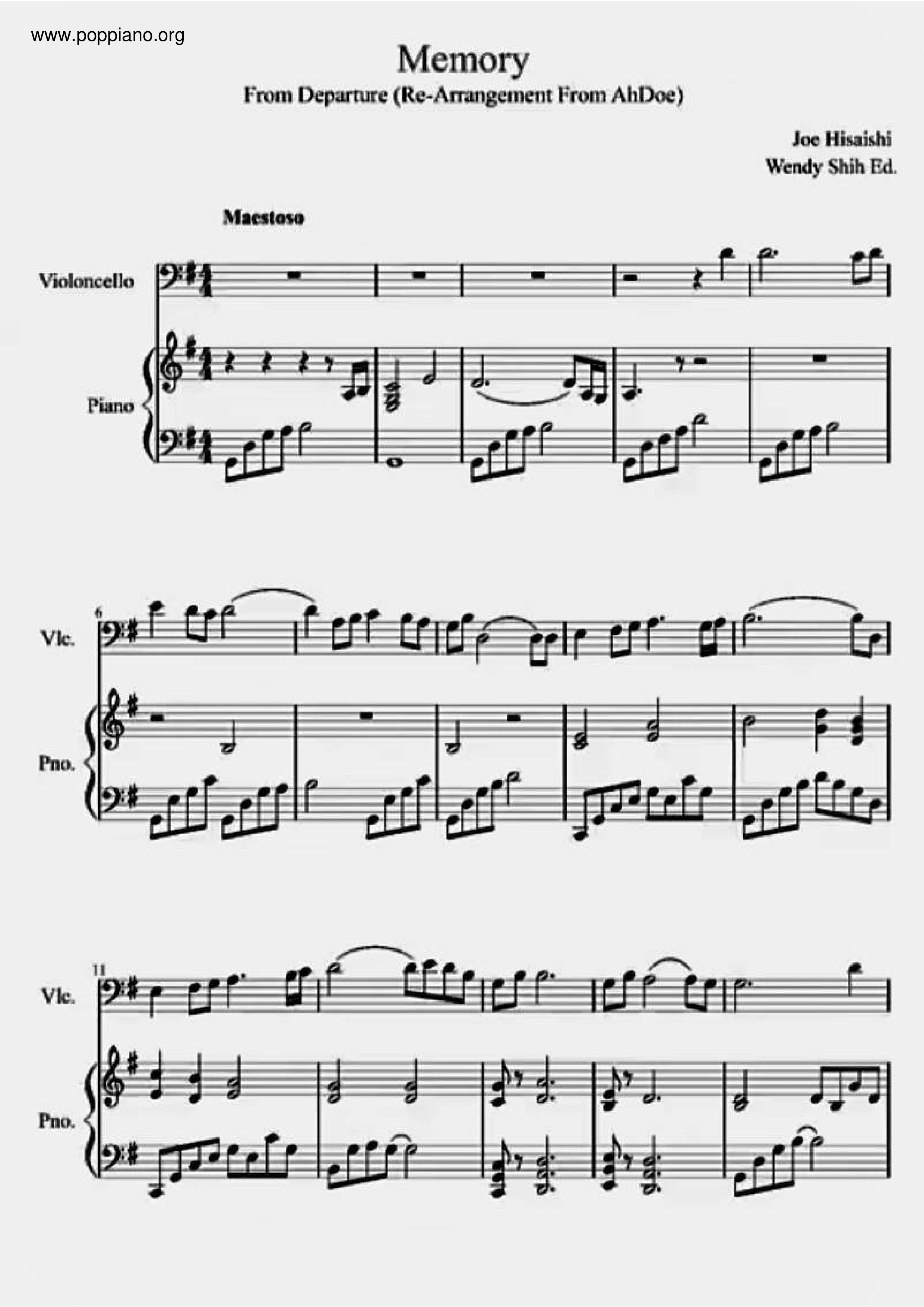 Departures - Memory Score