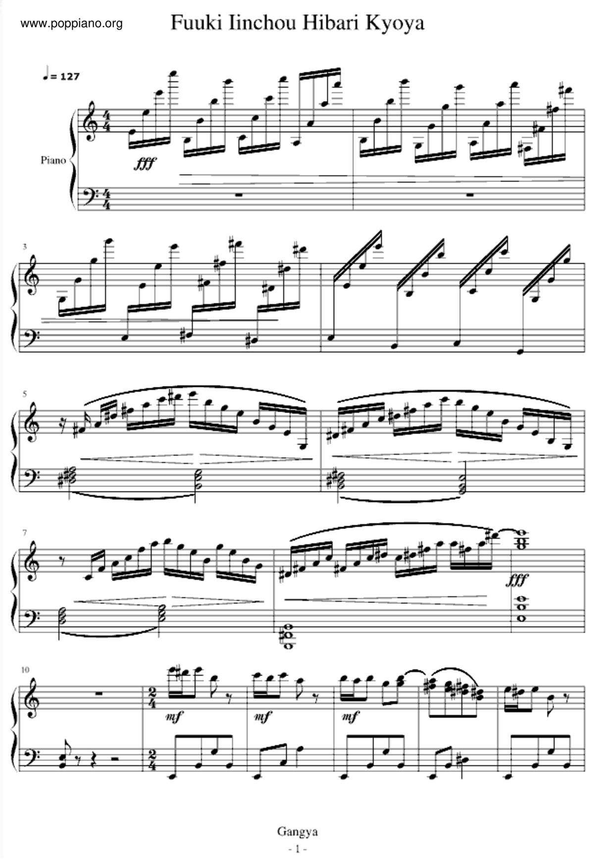 Kyoya Hibari Score