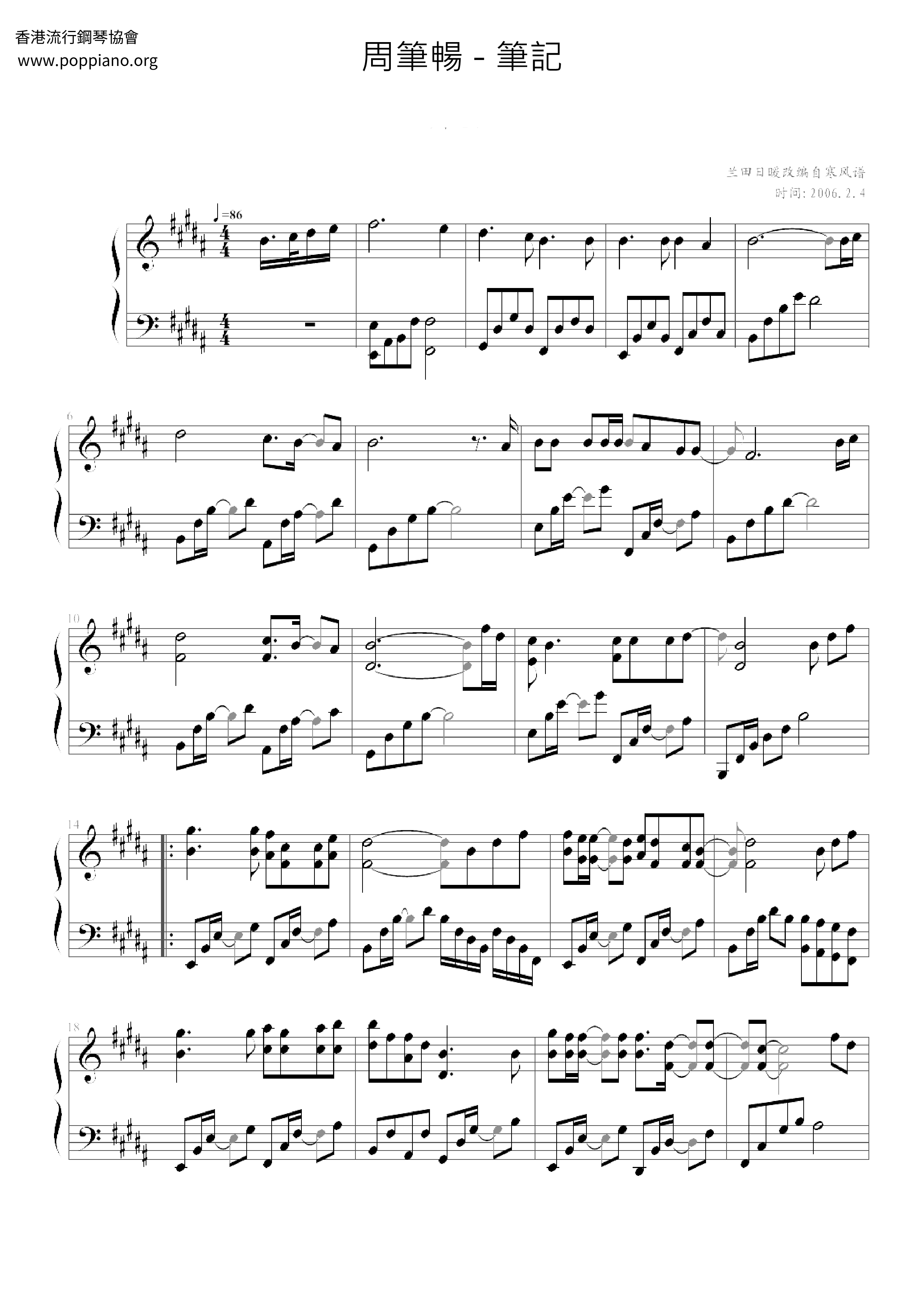 Notes  Score