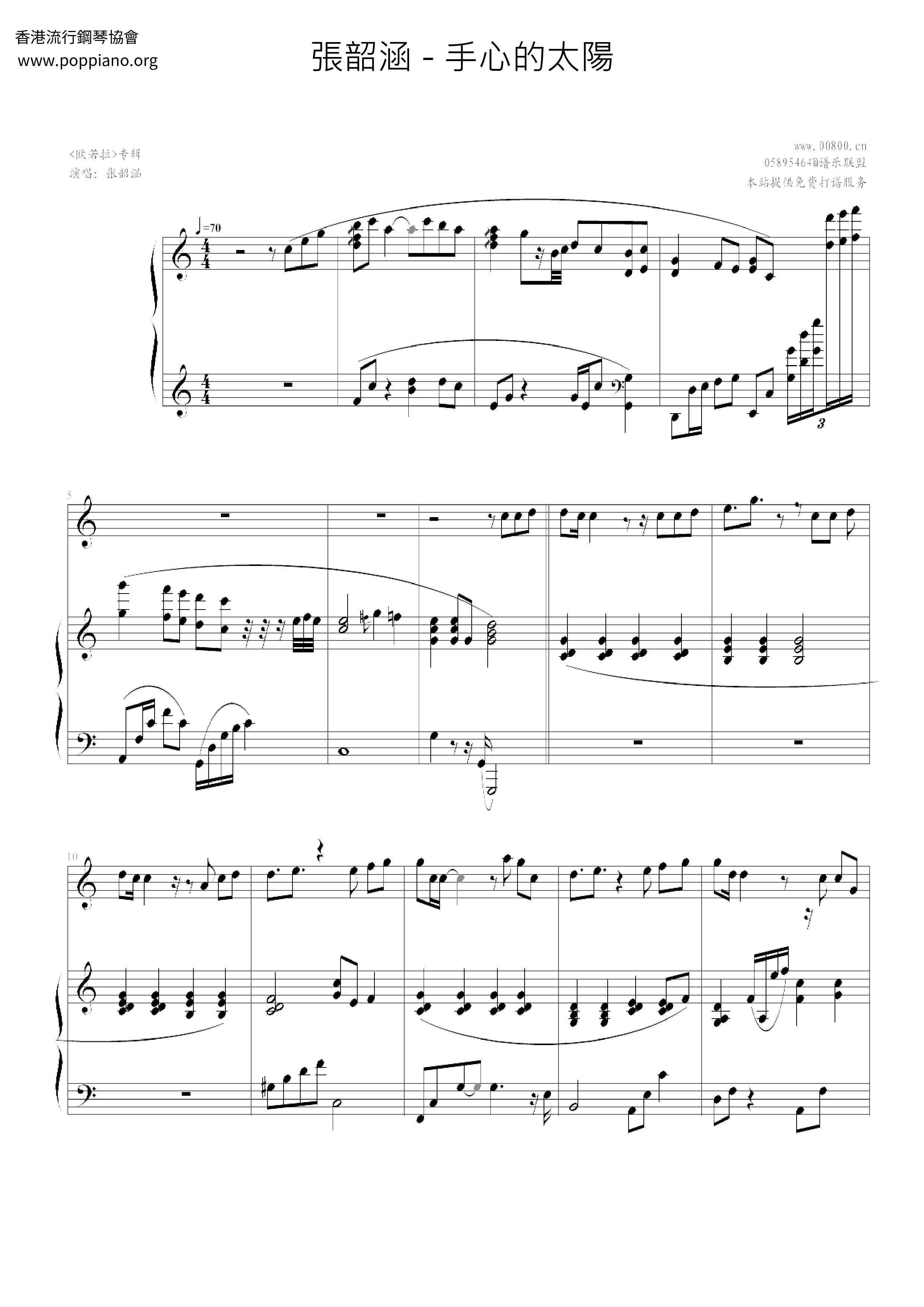 The Sun In The Palm Score