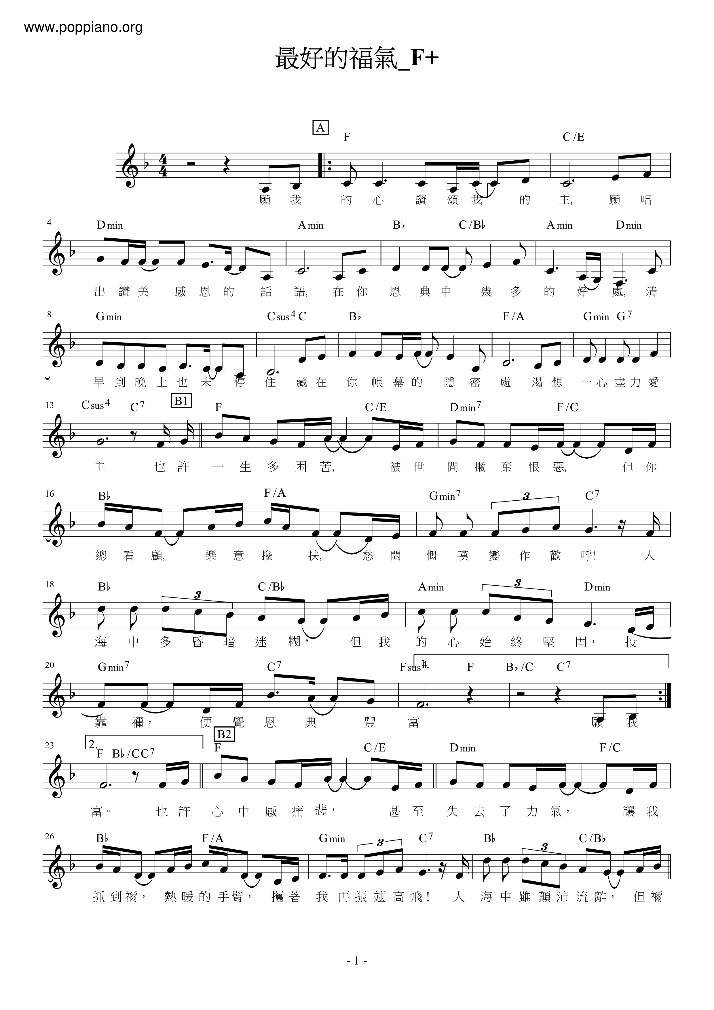 The Best Blessing Score