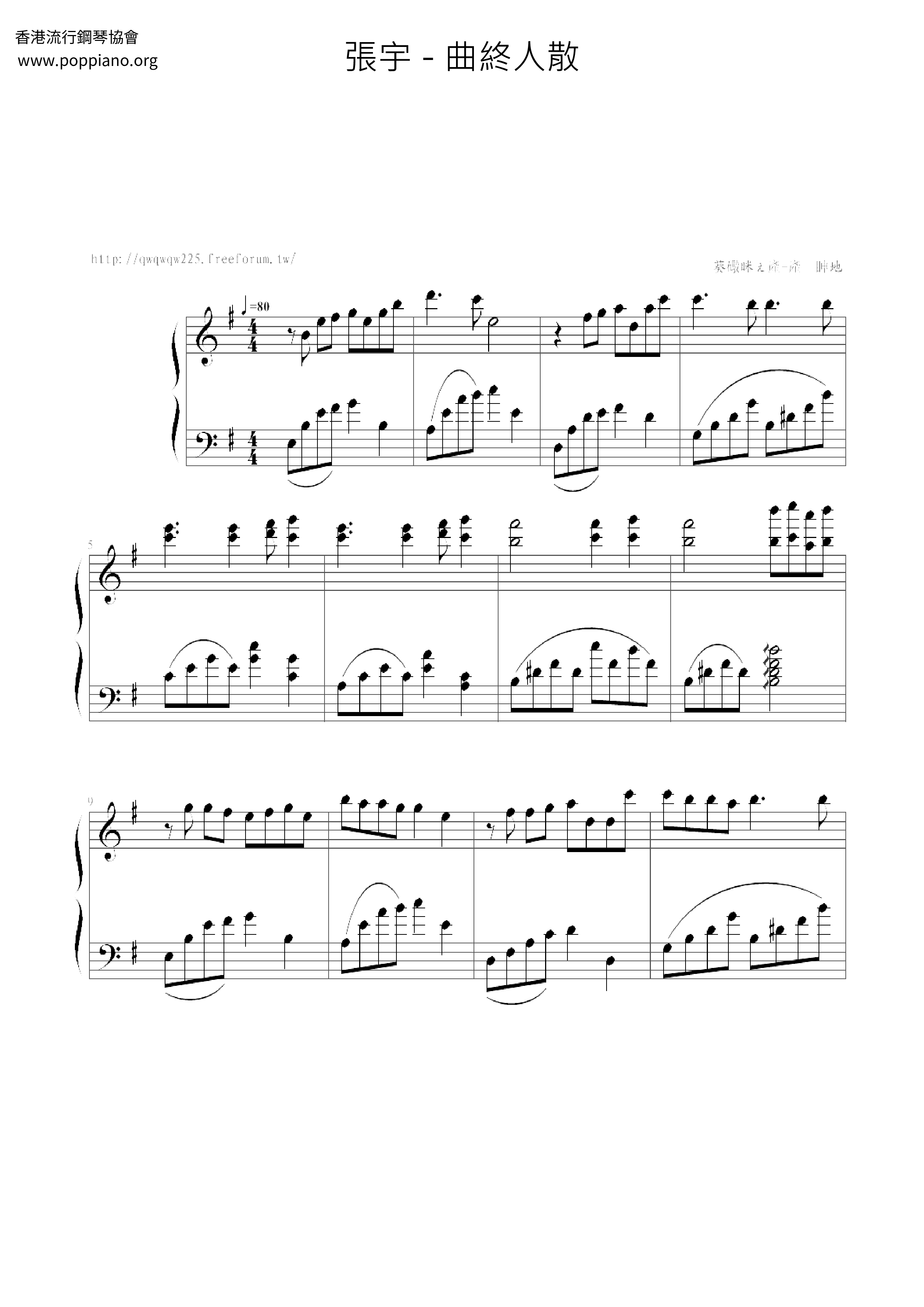 Qu Zhongren San Score