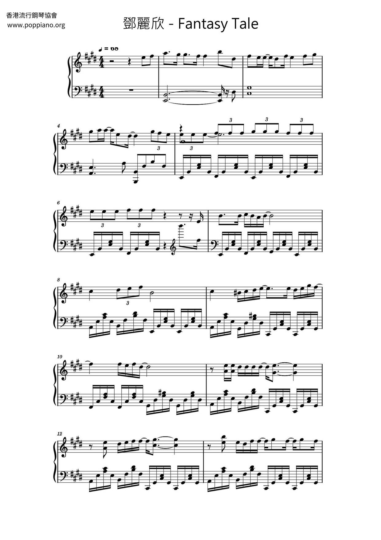Fantasy Tale Score
