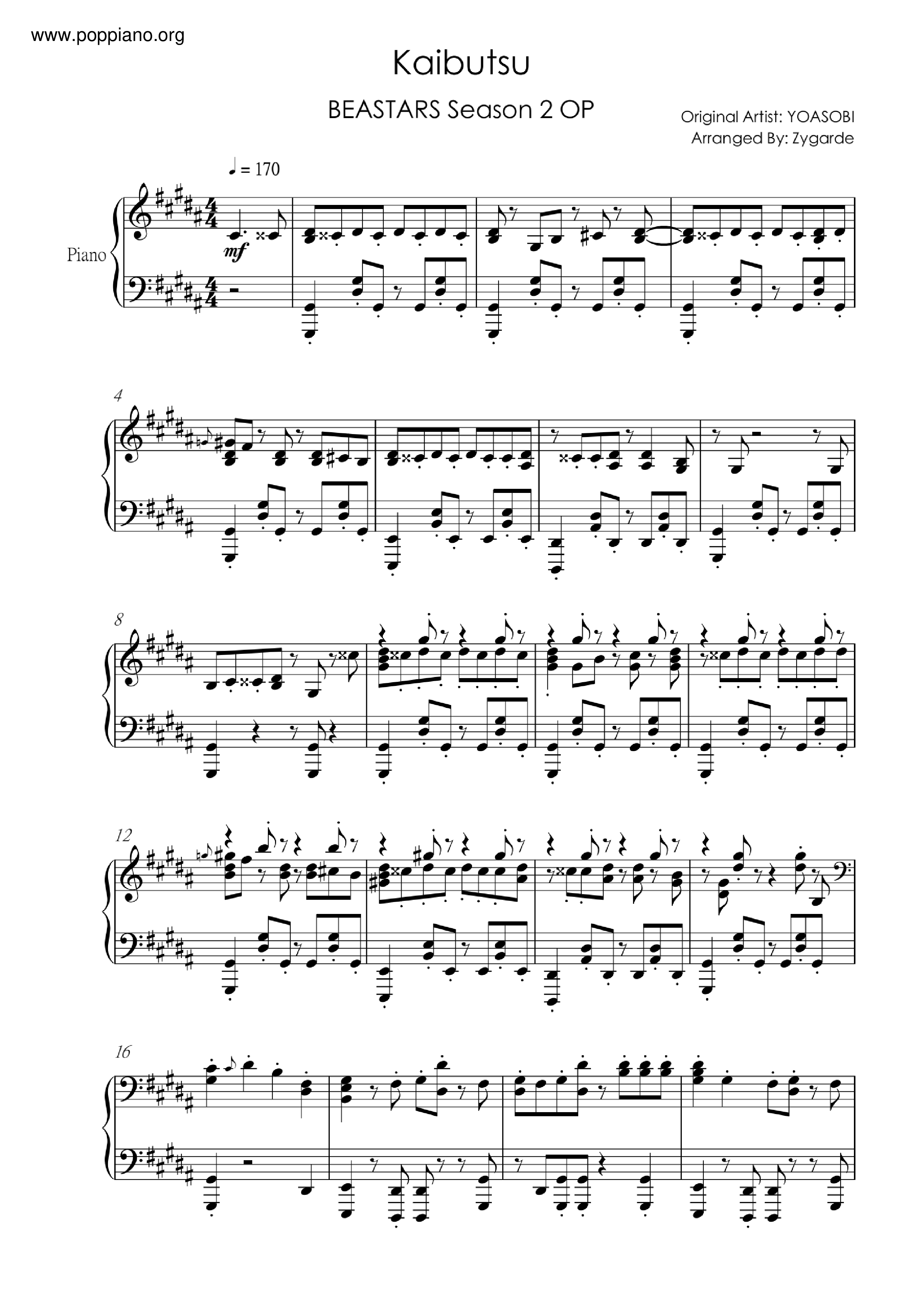 Beastars - Kaibutsu Score