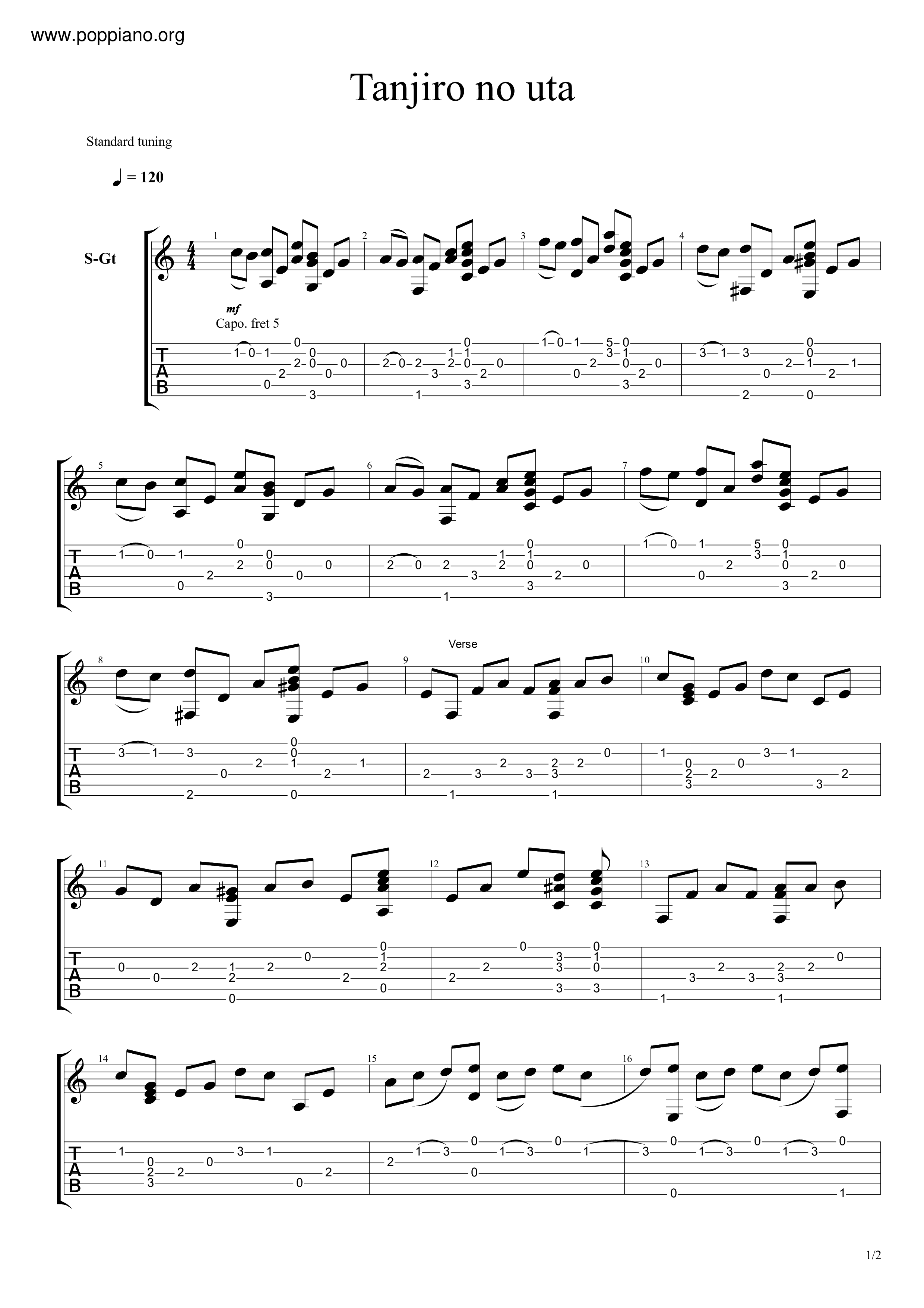 Demon Slayer - Kamado Tanjiro No Uta Score