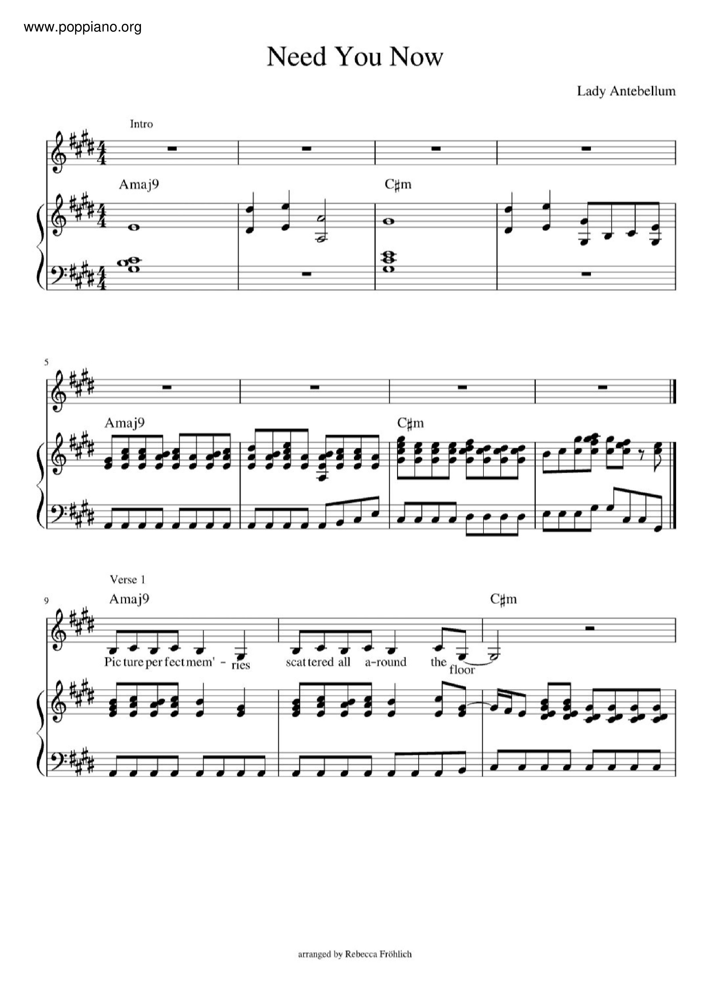 Need You Now Score