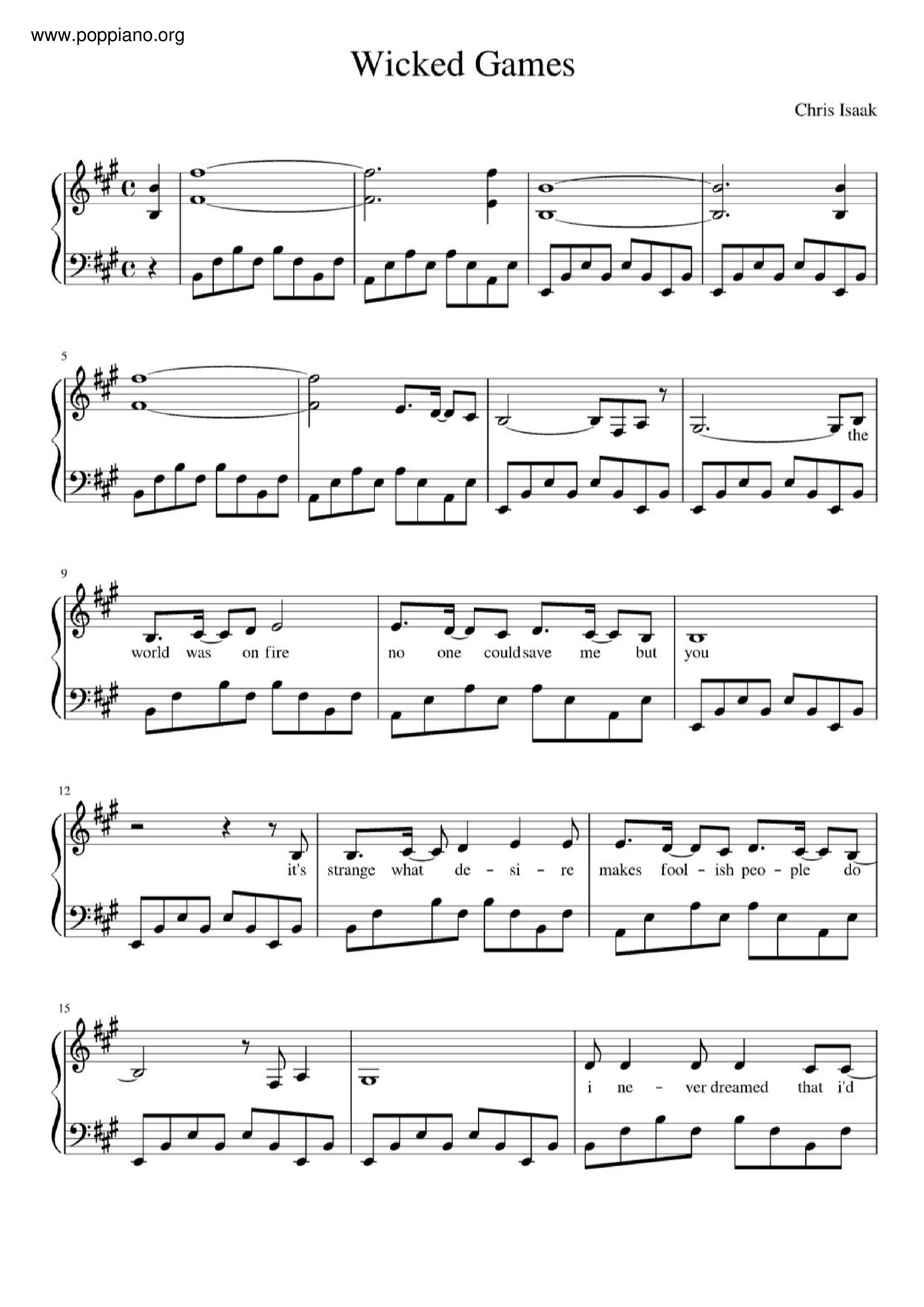 Wicked Game Score