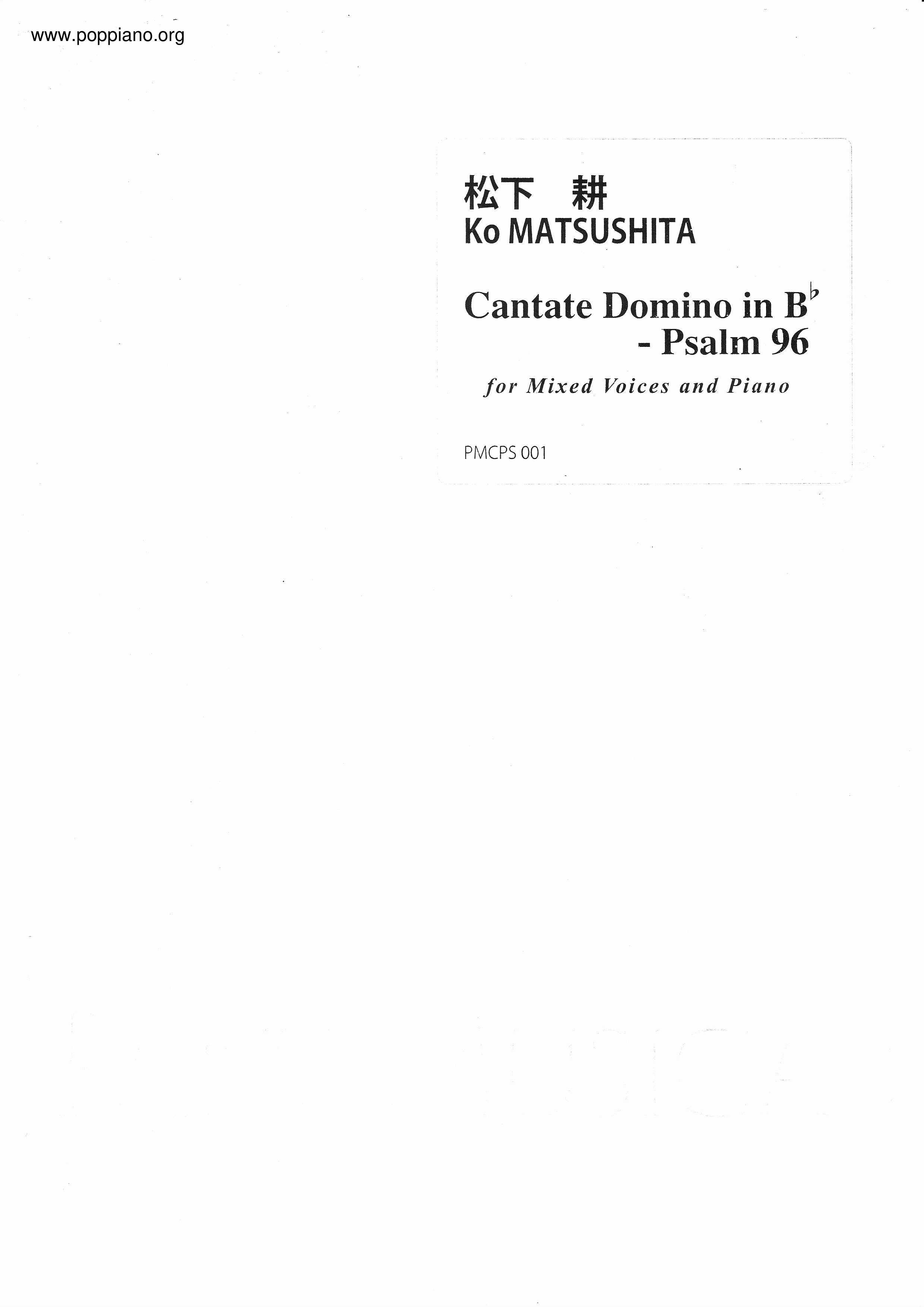 Cantate Domino In Bb Score