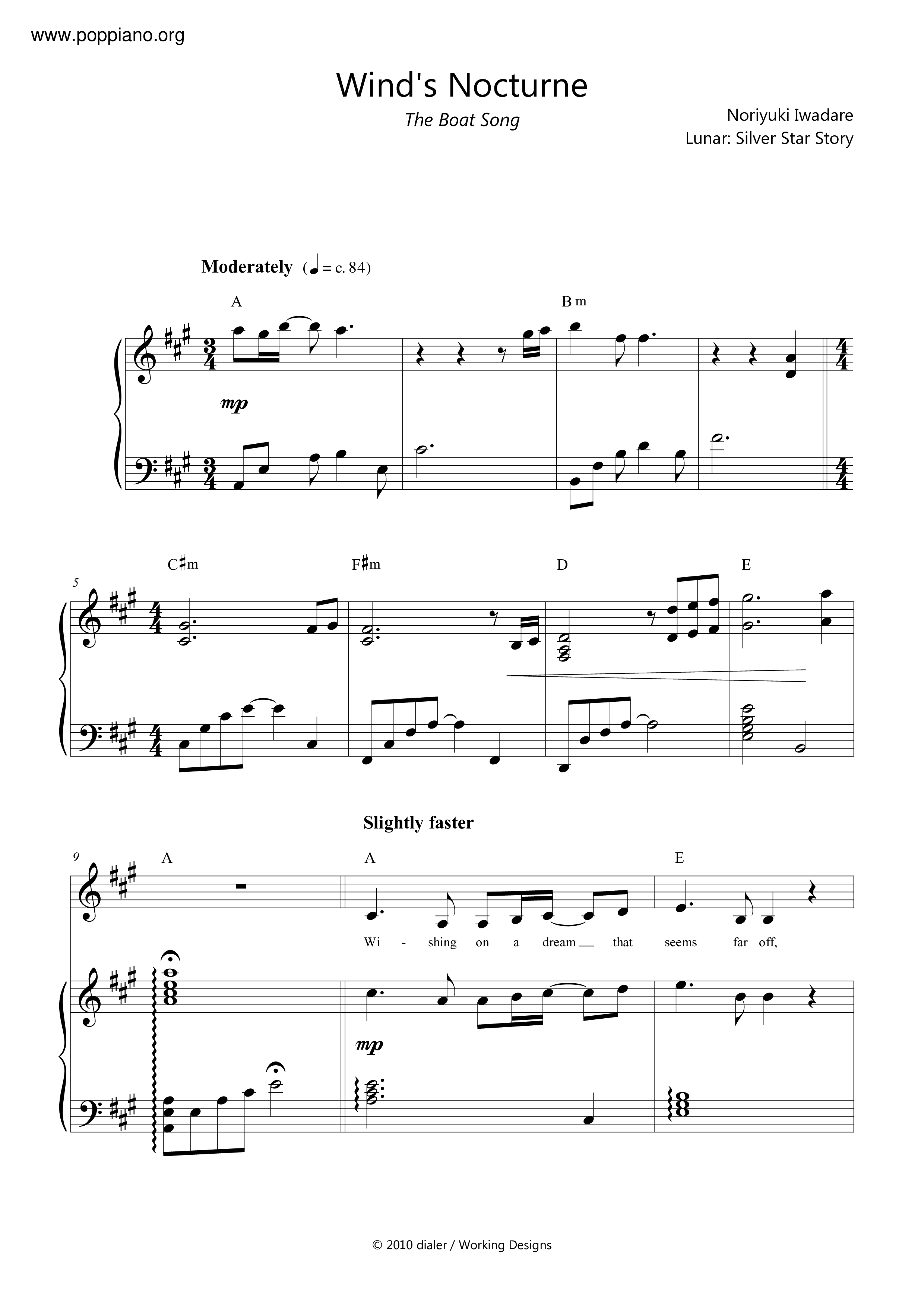 Wind's Nocturne Score