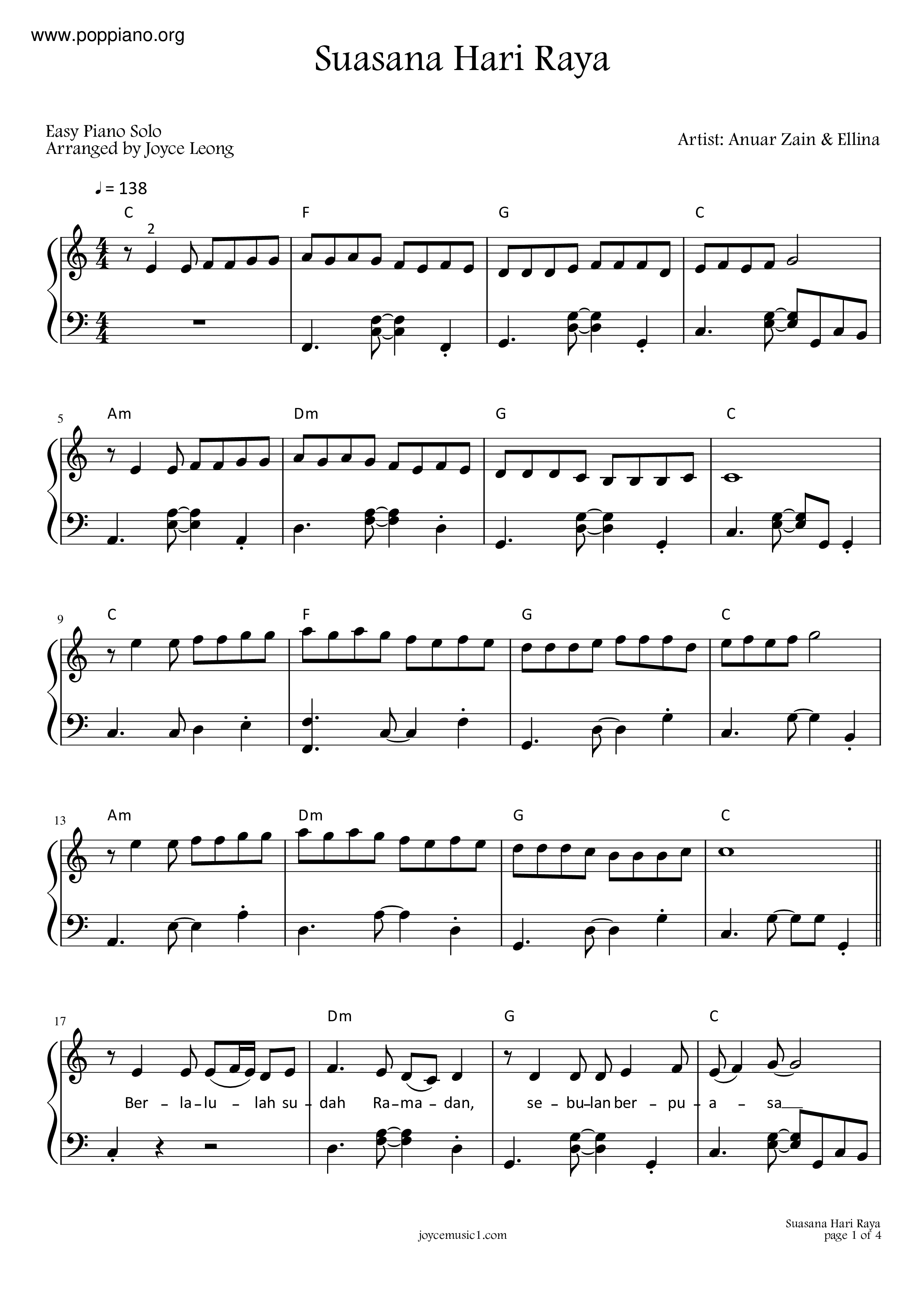 Suasana Hari Raya Score