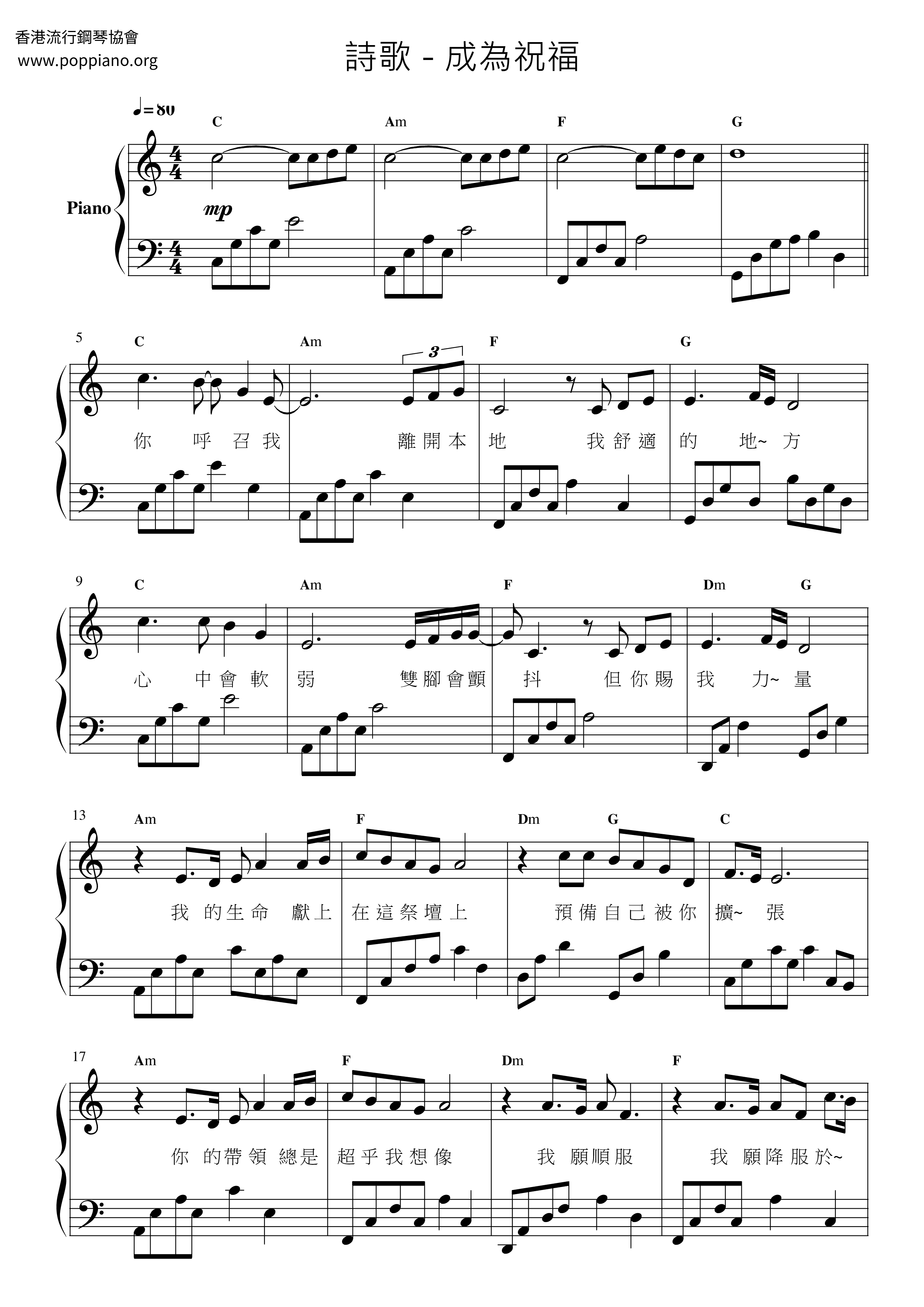 Become A Blessing Score
