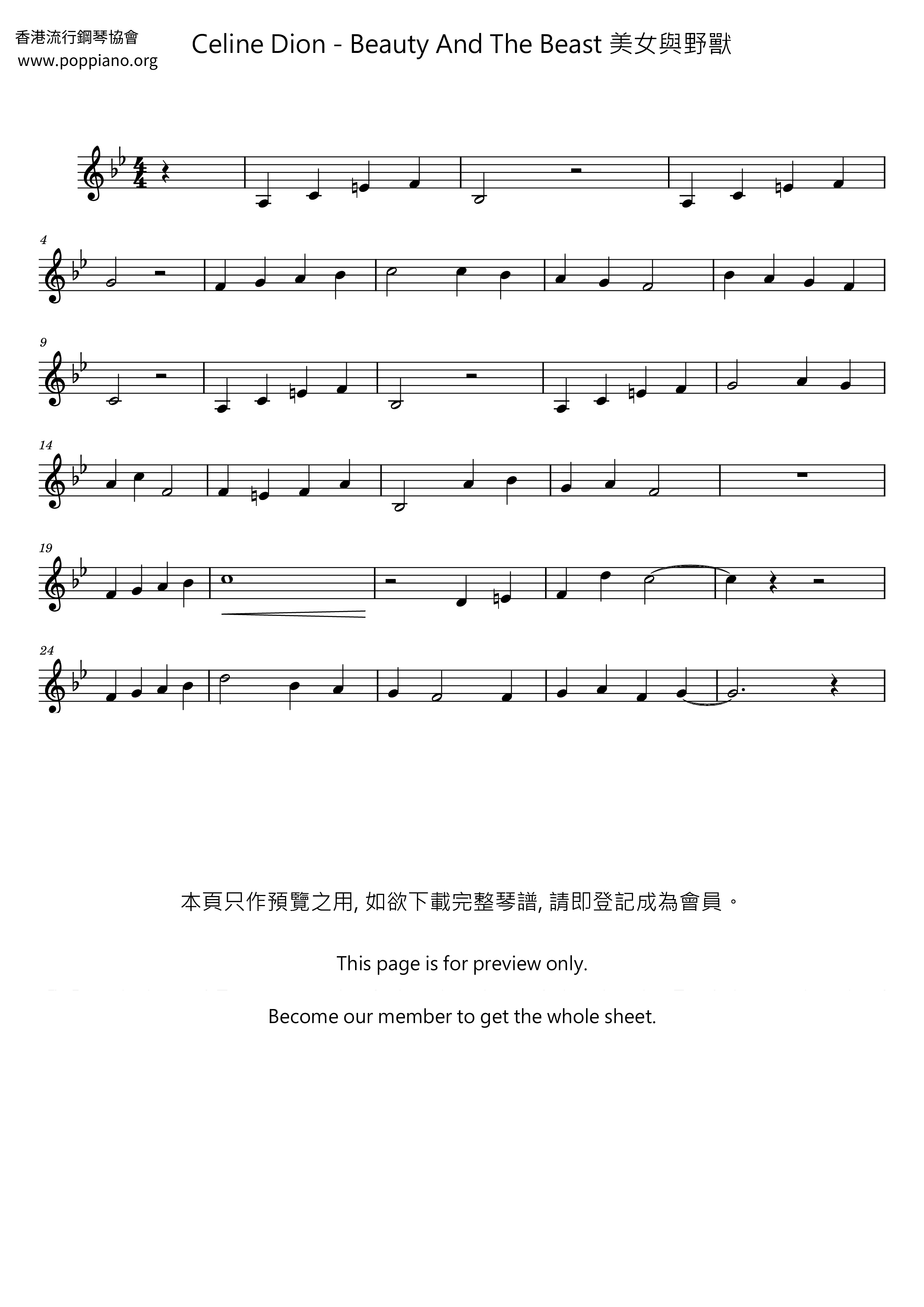 Beauty And The Beast Score